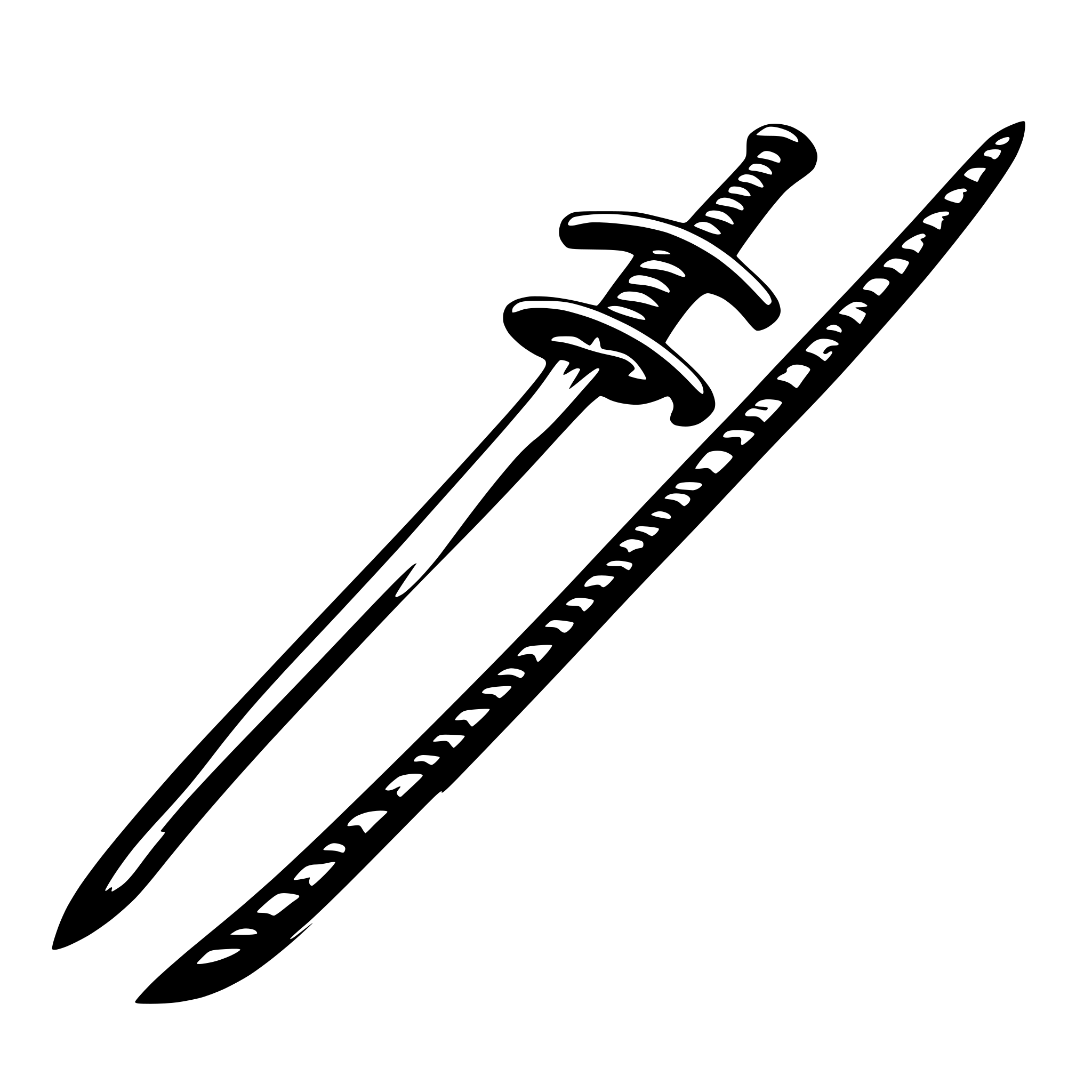 AI-generated SVG of 'samurai detailed sword'