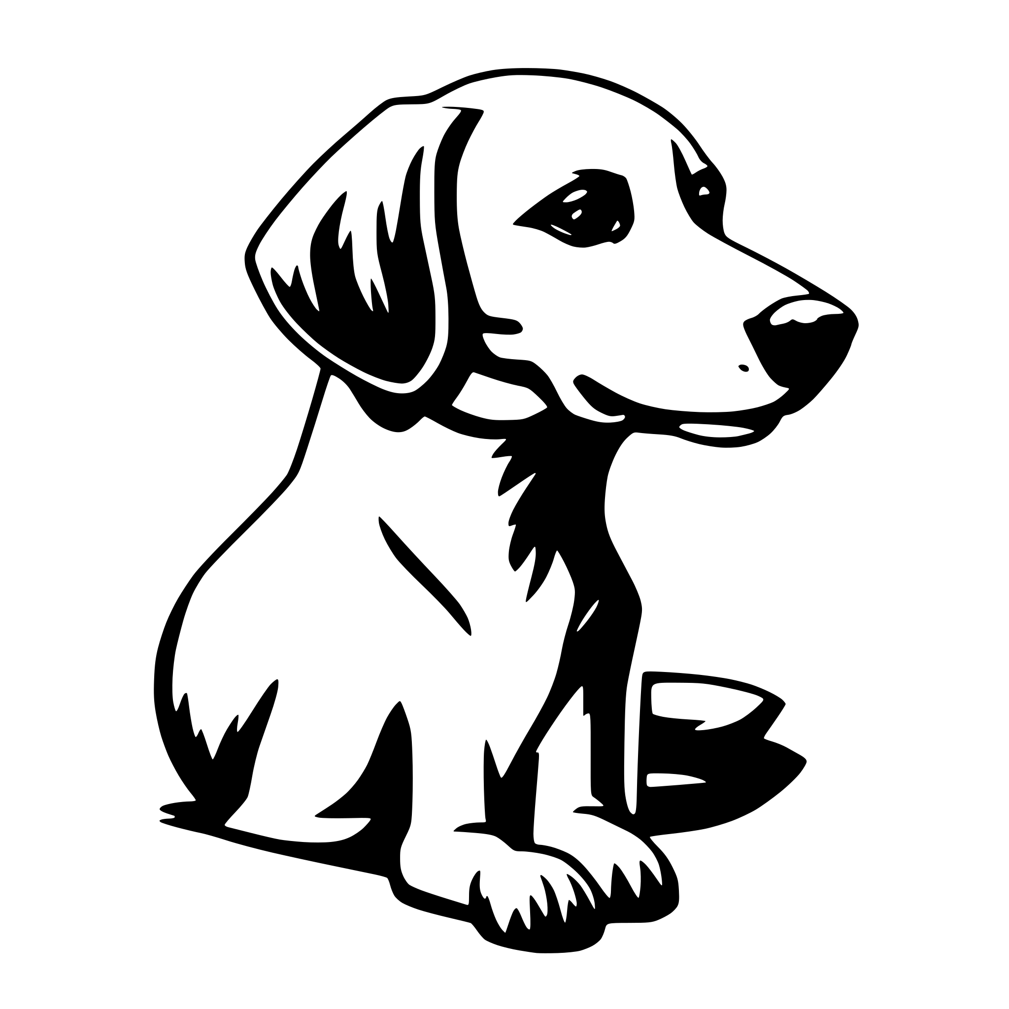 AI-generated SVG of a dog
