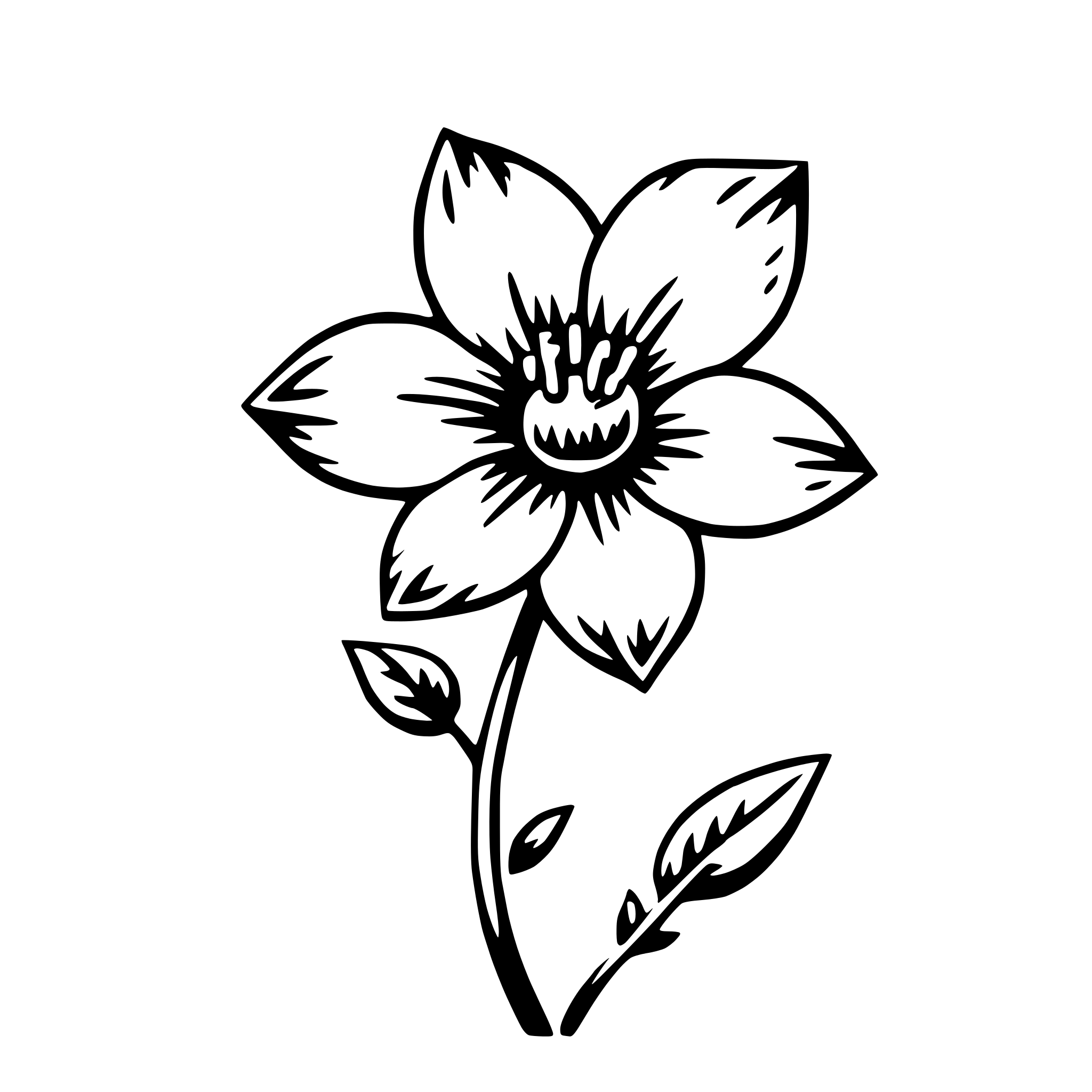 AI-generated SVG of a bellflower