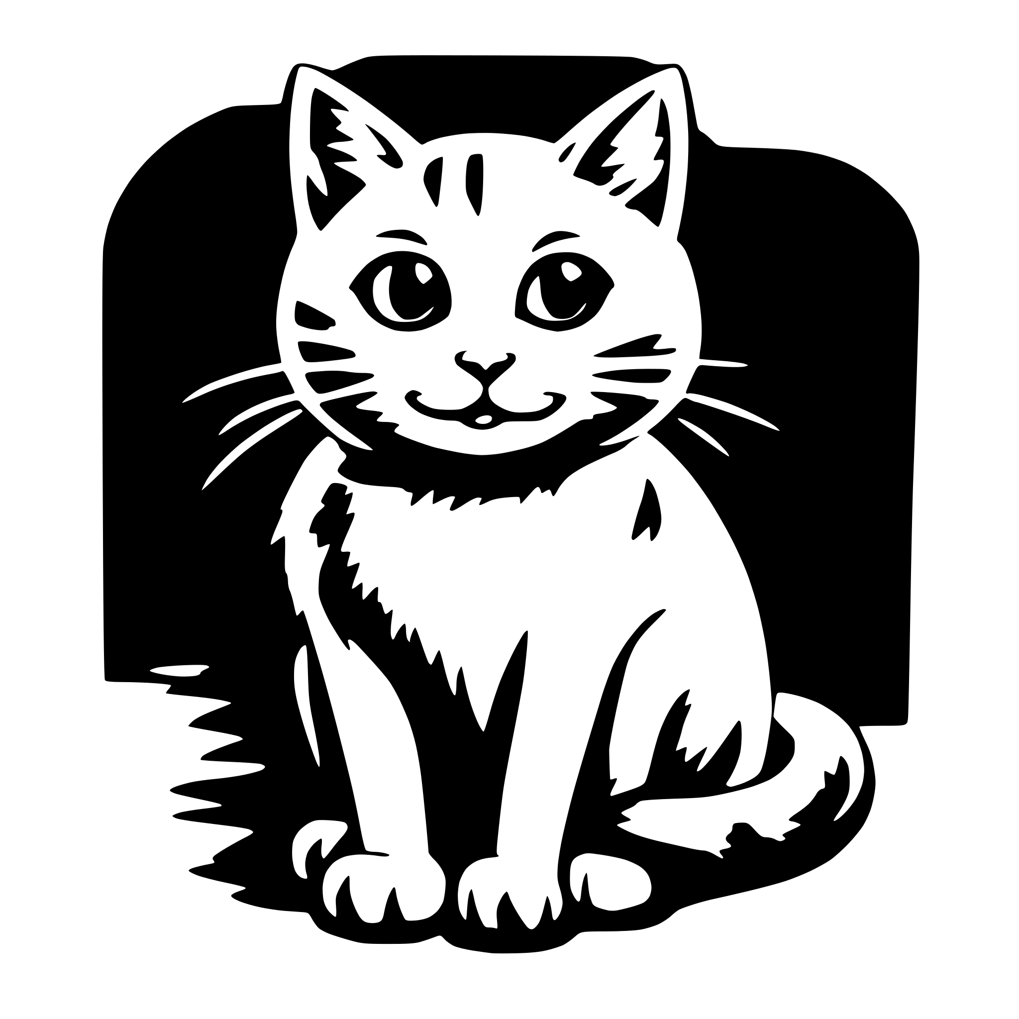 AI-generated SVG of a cat cute