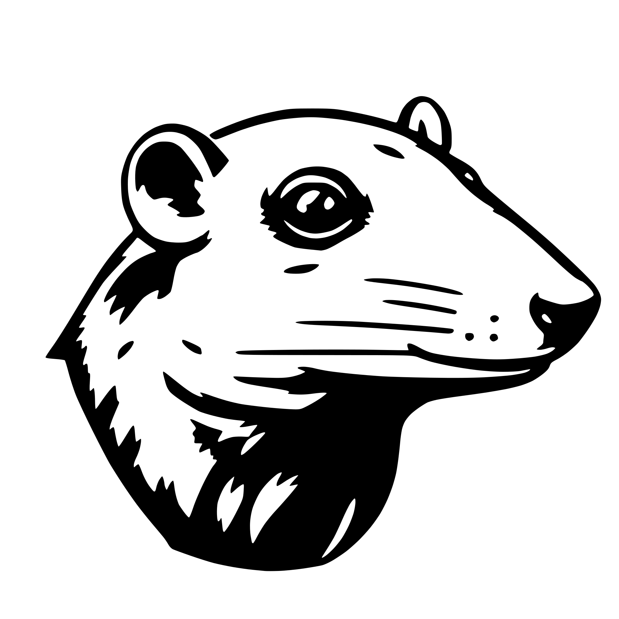 AI-generated SVG of 'rat head'