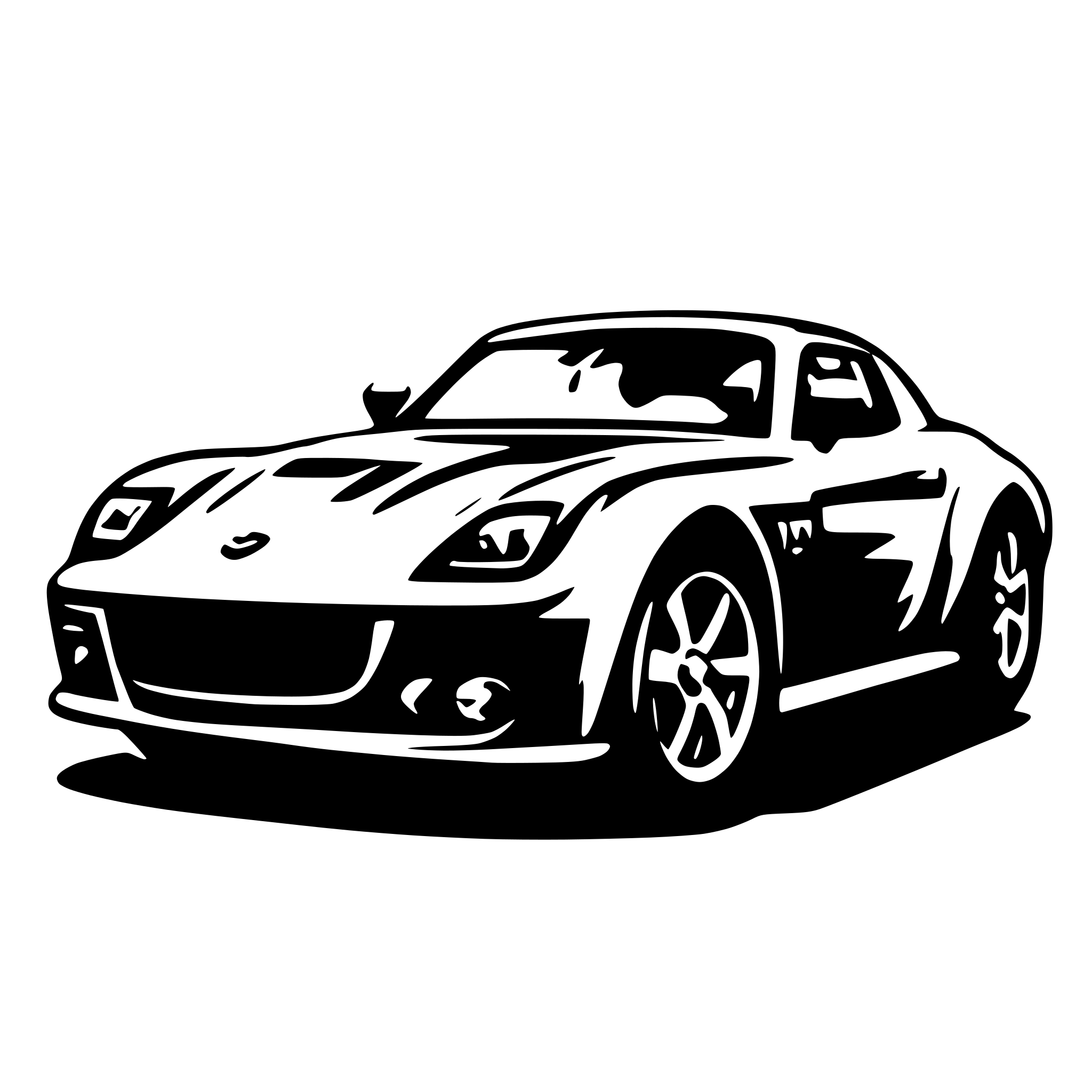 AI-generated SVG of 'sports car'