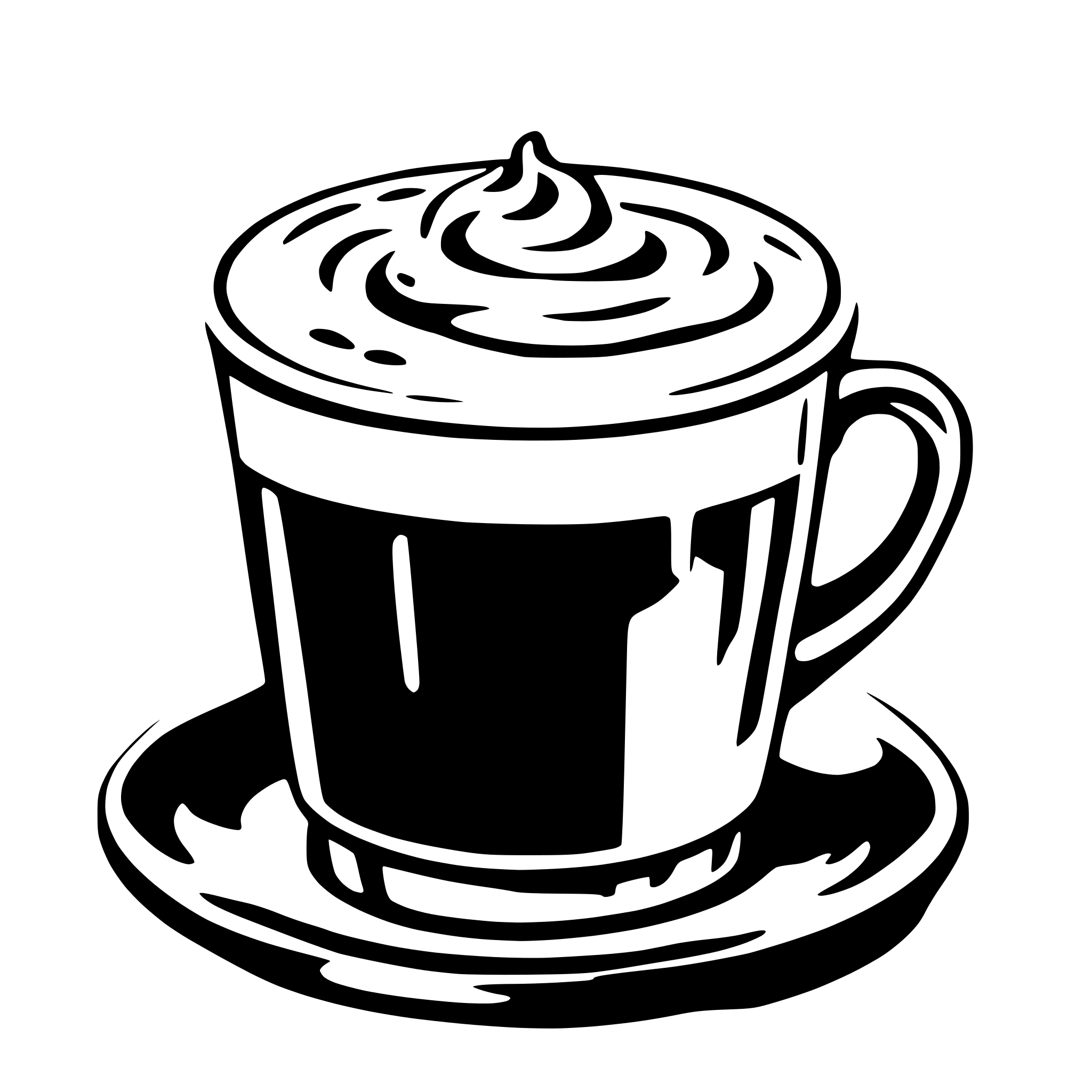 AI-generated SVG of 'coffee milk foam shape'