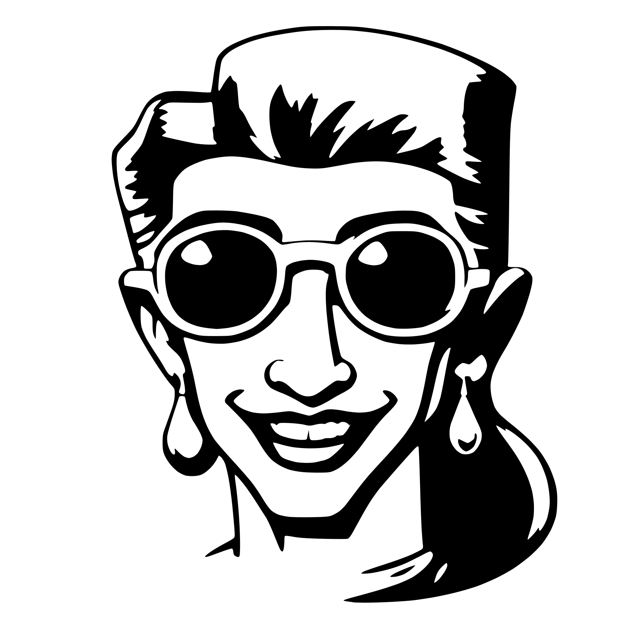 AI-generated SVG of a disney genie wearing sunglasses