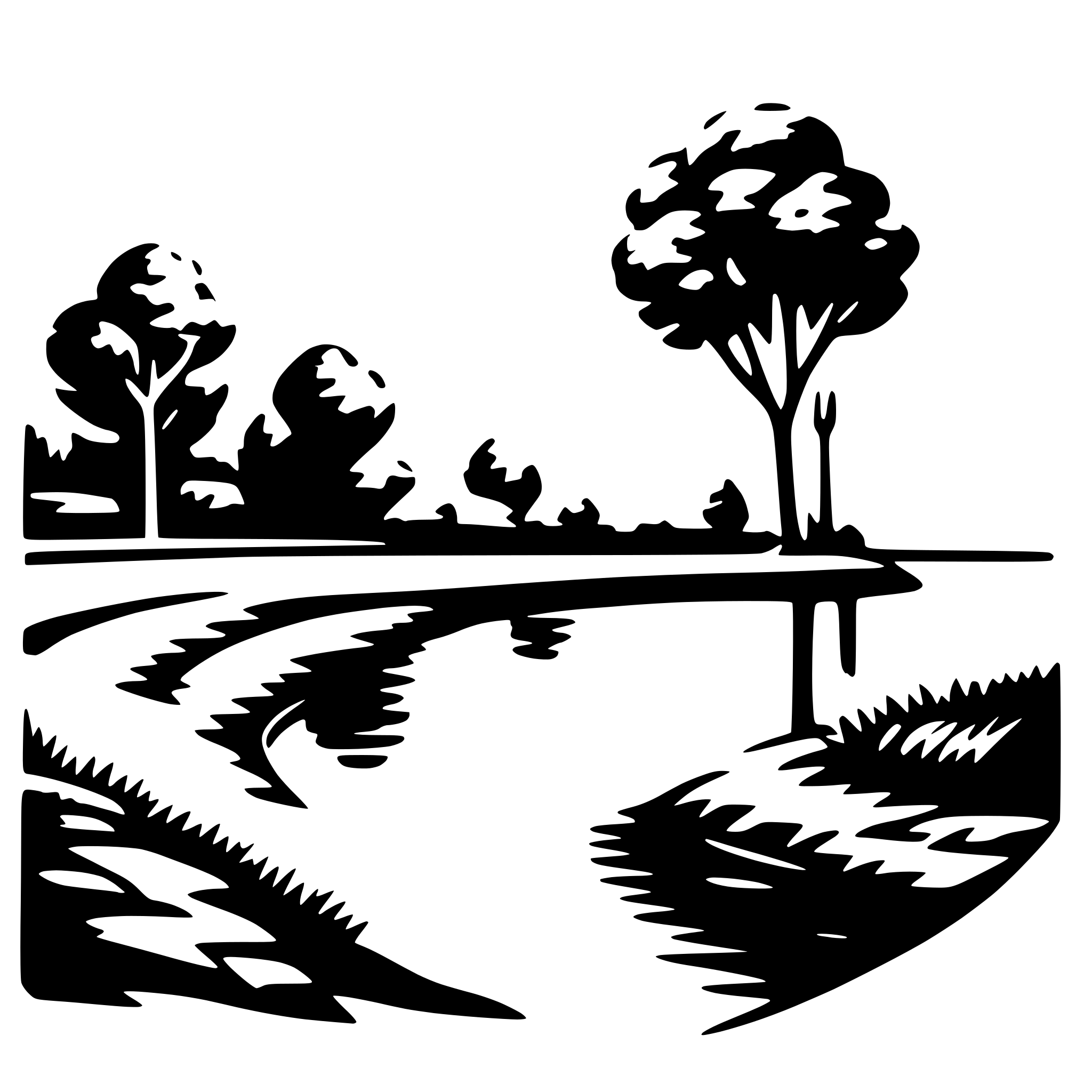 AI-generated SVG of a riverbank