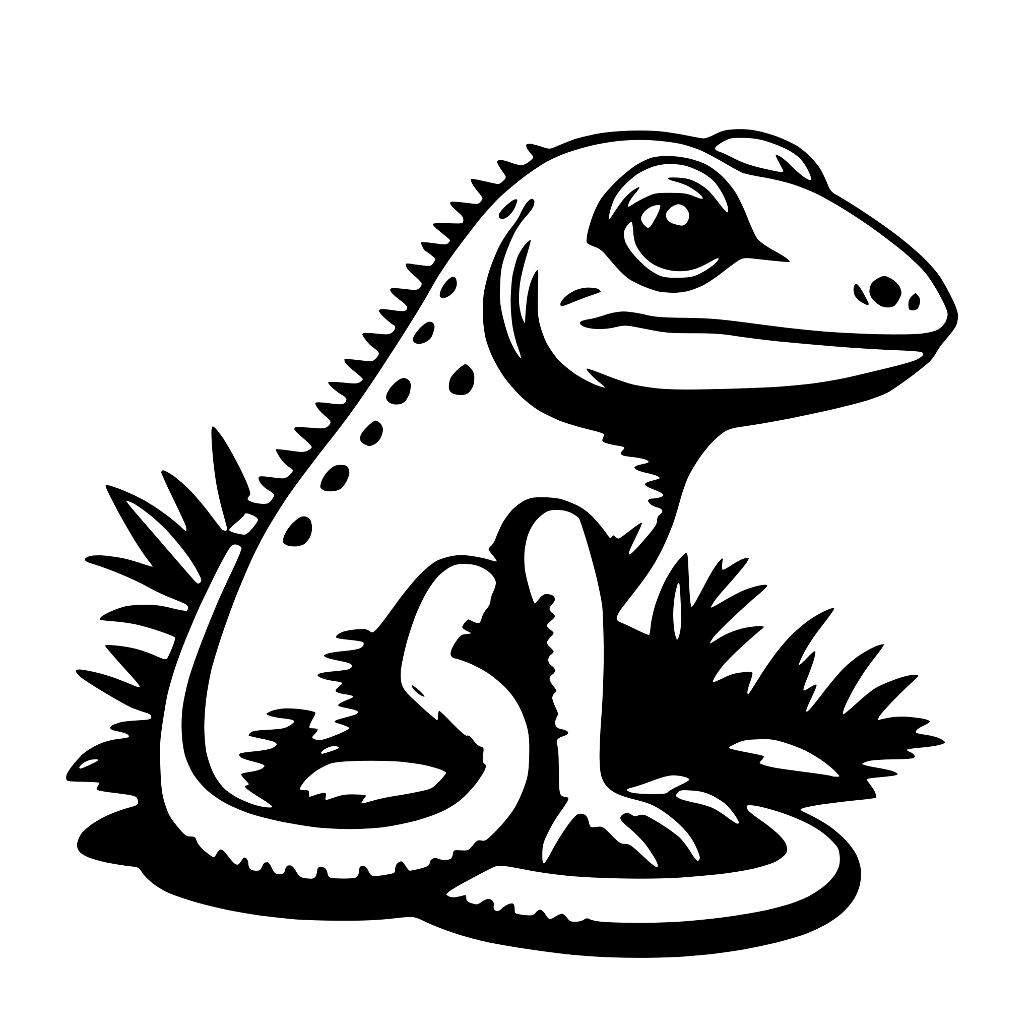 AI-generated SVG of a lizard