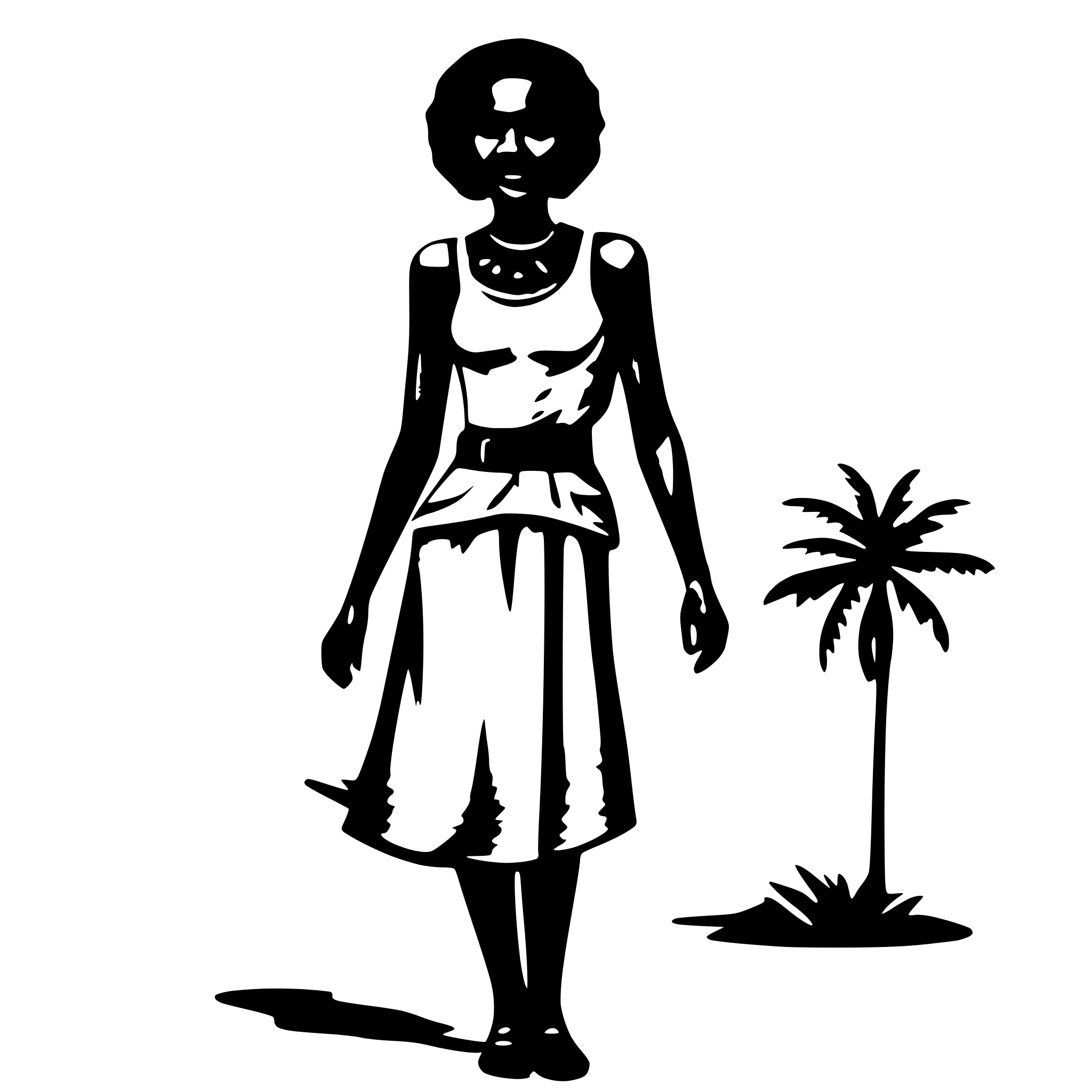 AI-generated SVG of a african woma fully body visible