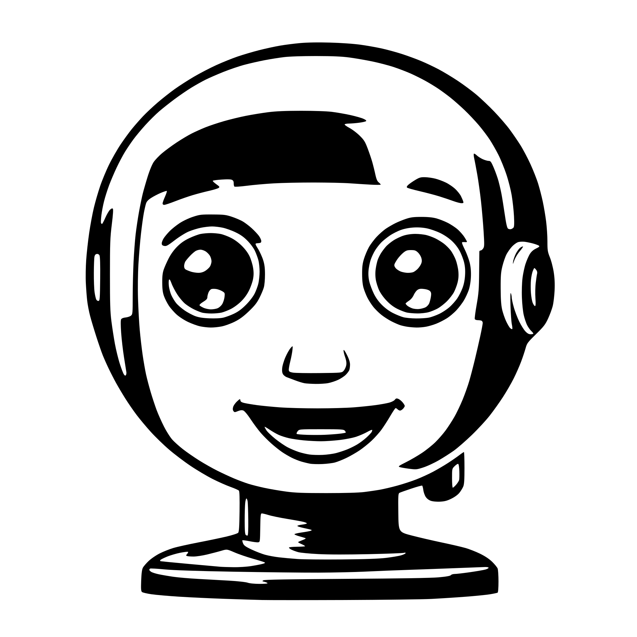 AI-generated SVG of a chat bot message bubble head