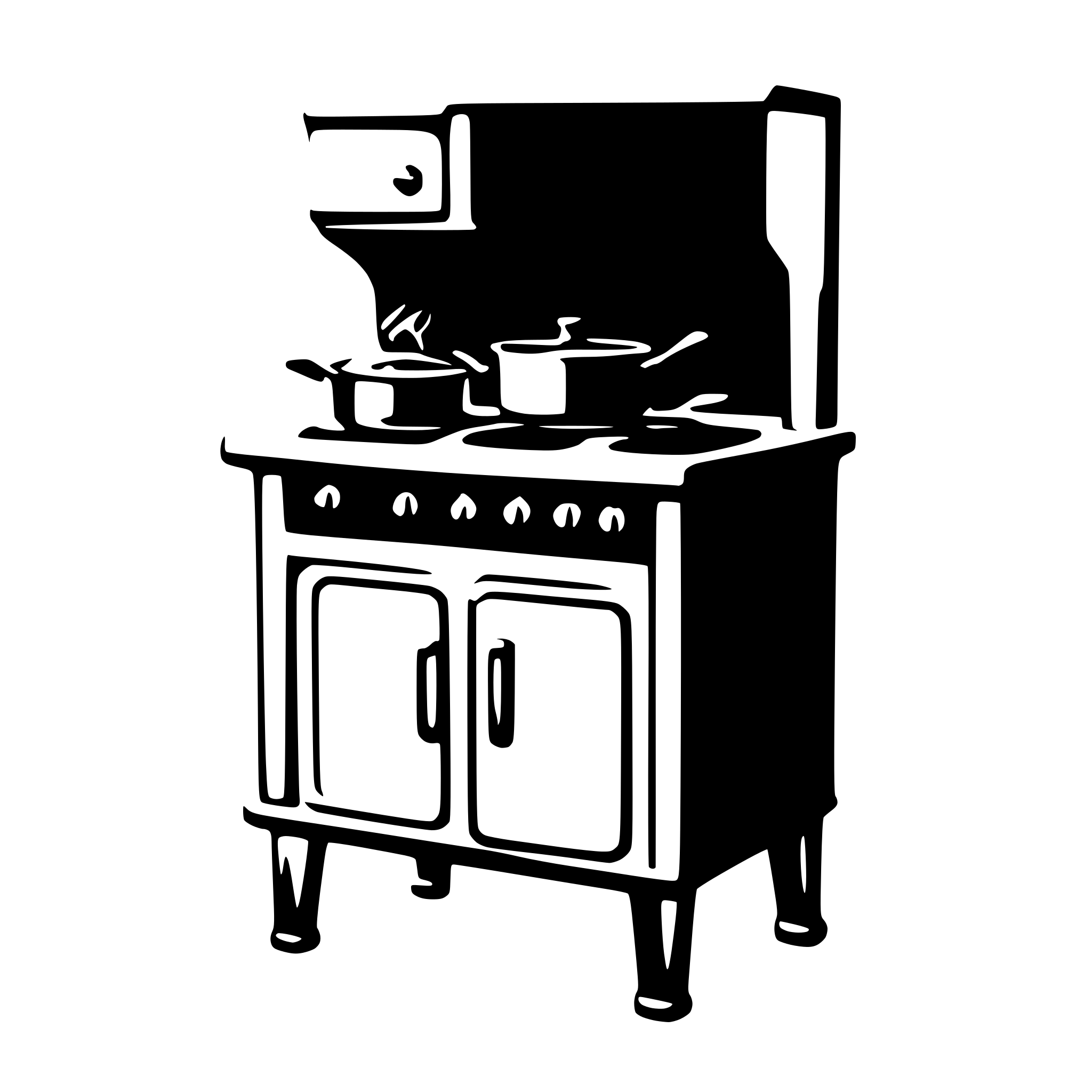 AI-generated SVG of 'a cooking stove'