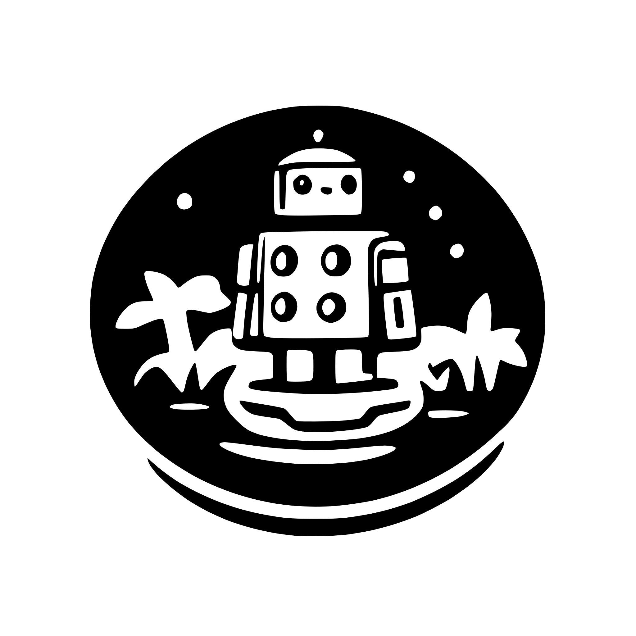 AI-generated SVG of 'small icon, Robot sitting on an island'