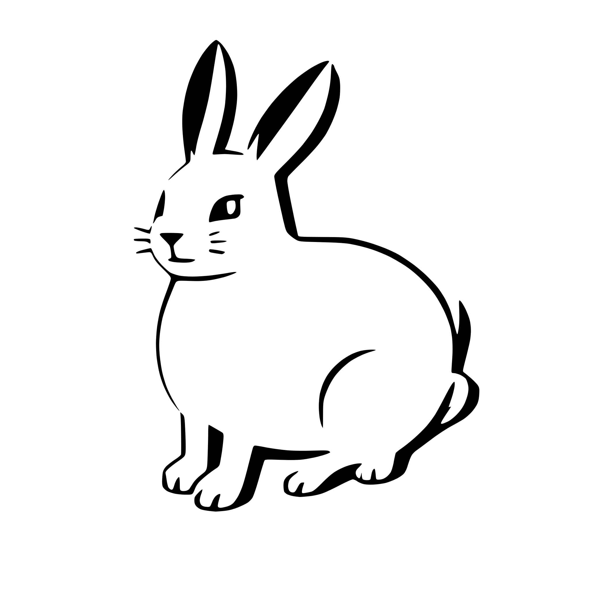AI-generated SVG of a rabbit in a field of flowers