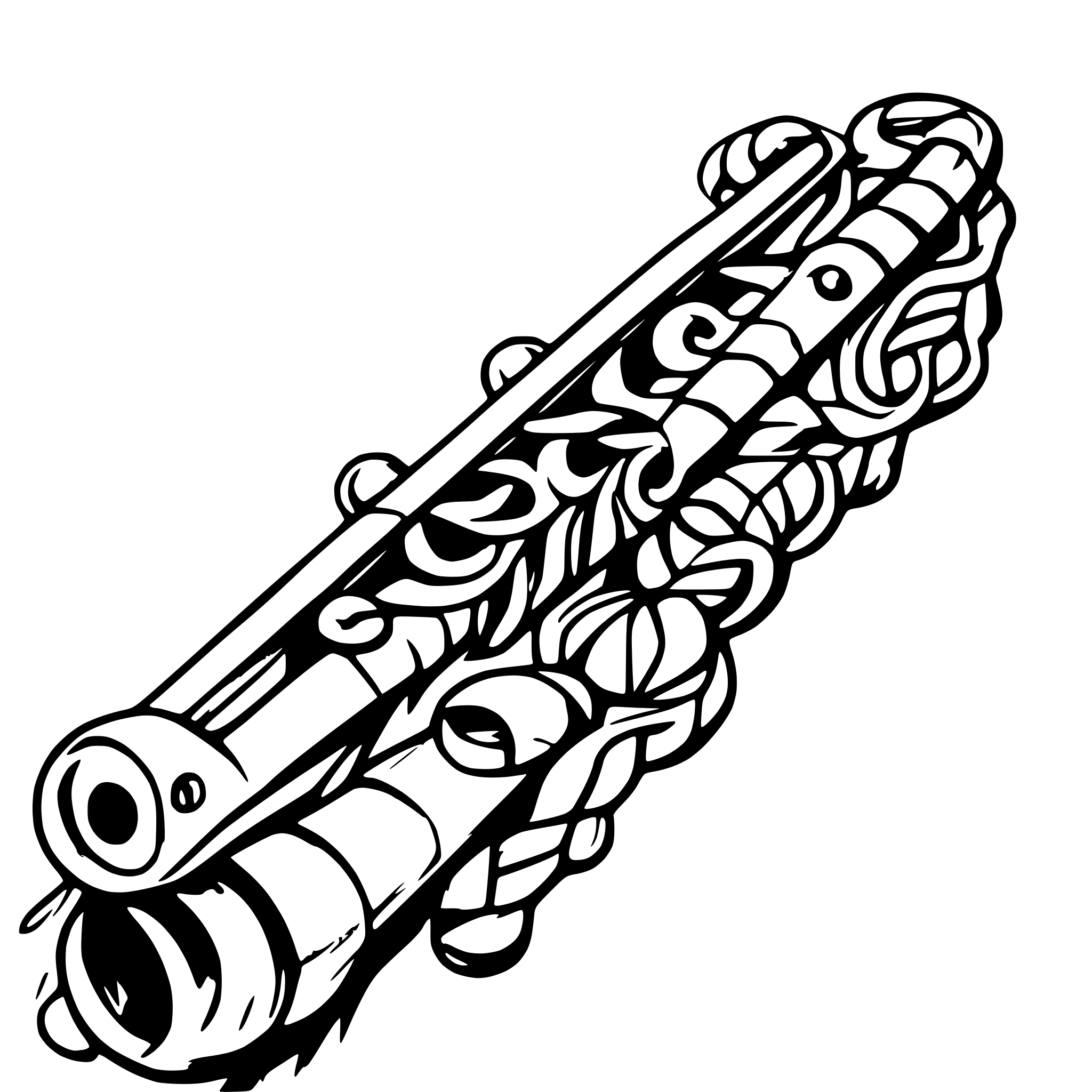 AI-generated SVG of a Clarinet Line Art