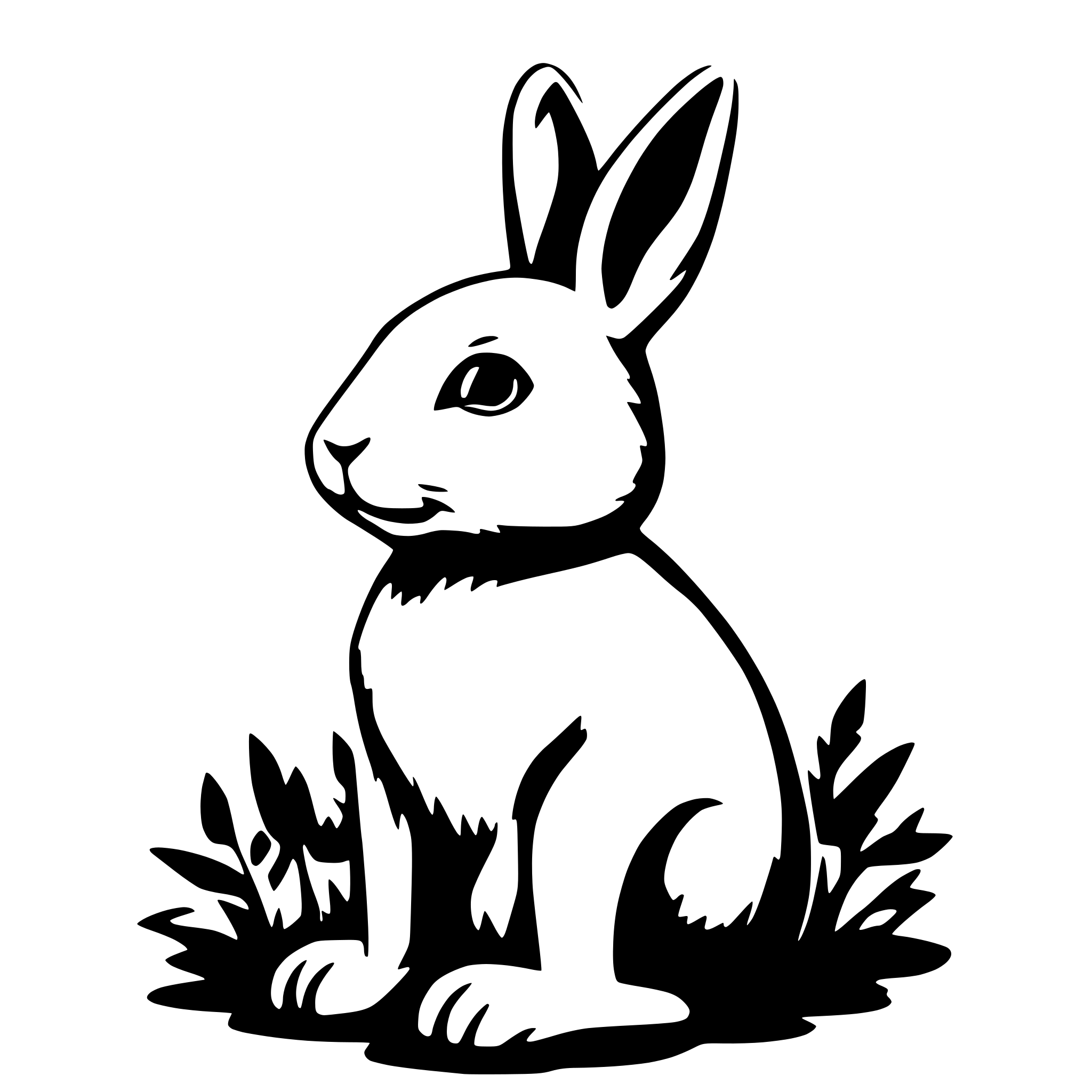 AI-generated SVG of 'cute bunny'