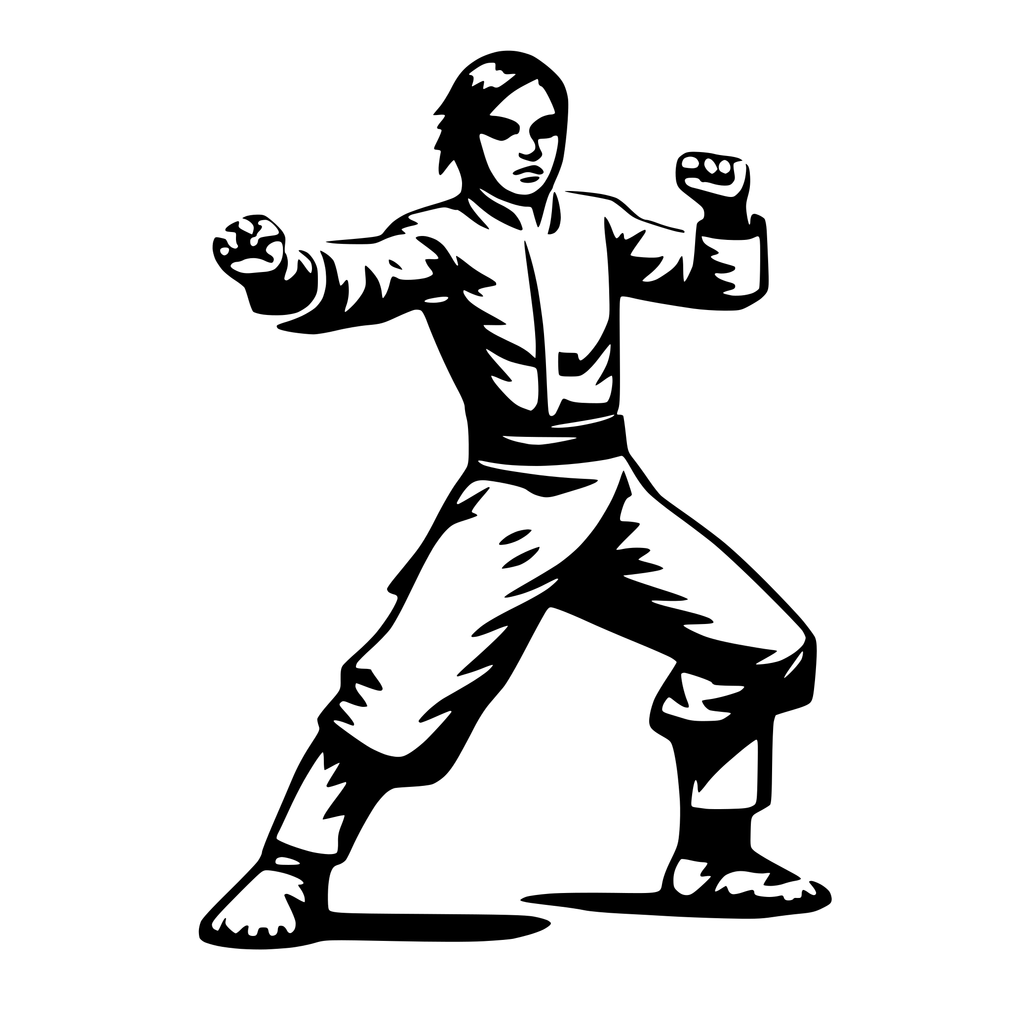 AI-generated SVG of 'karate'
