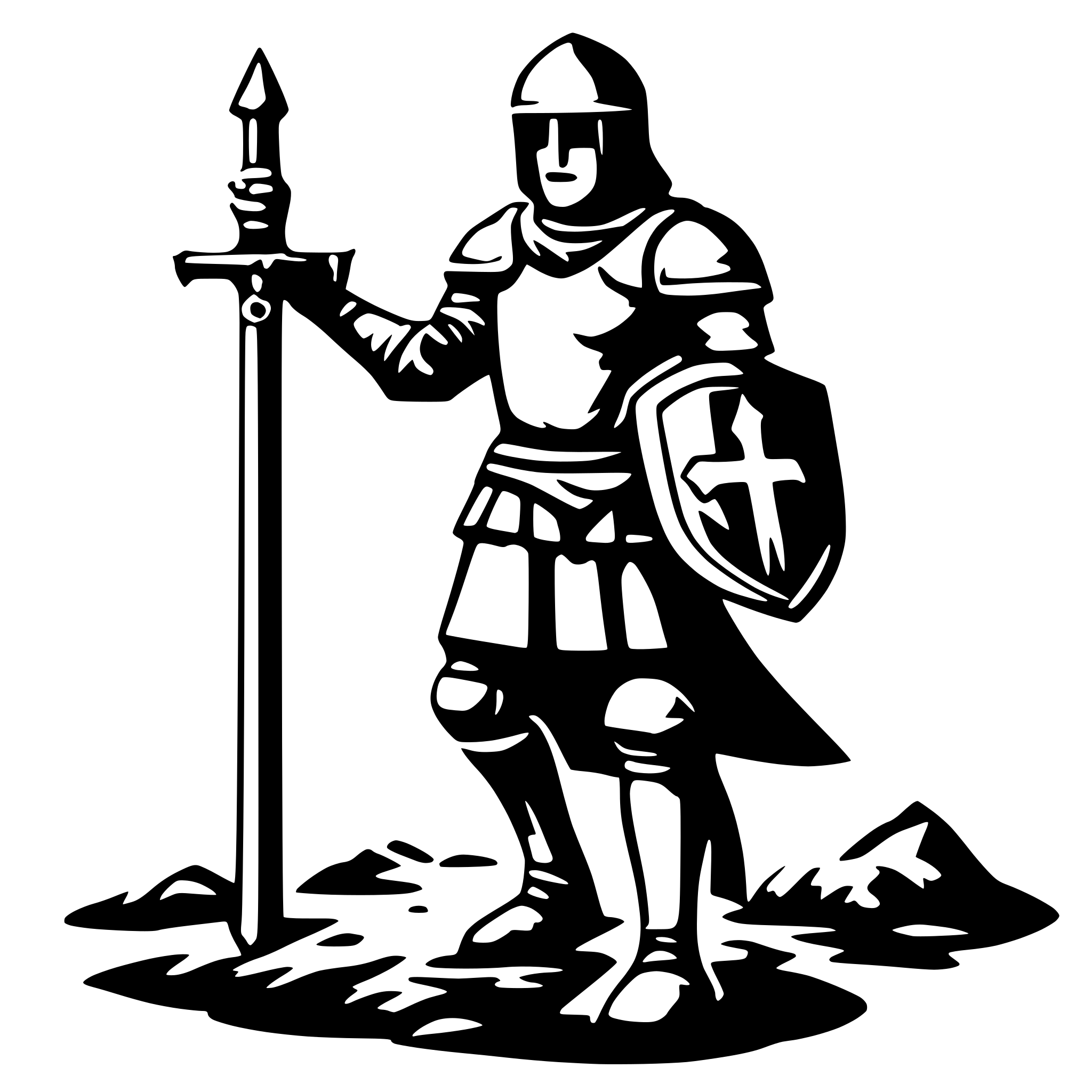 AI-generated SVG of 'Crusader knight'