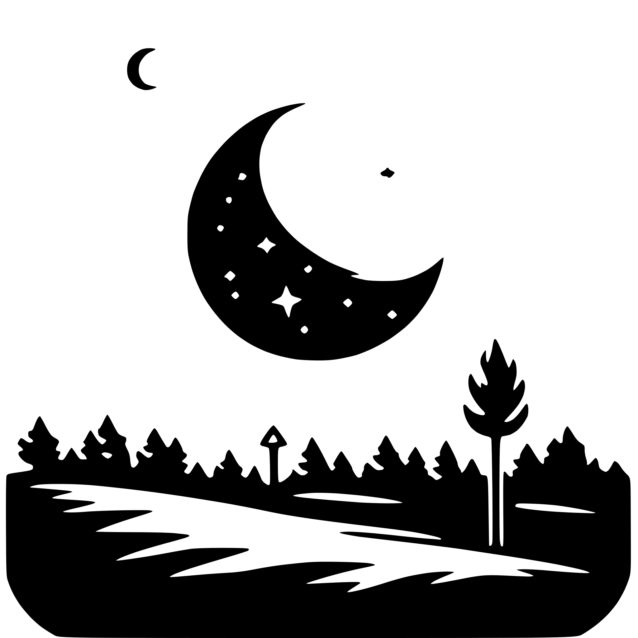 AI-generated SVG of a starry night