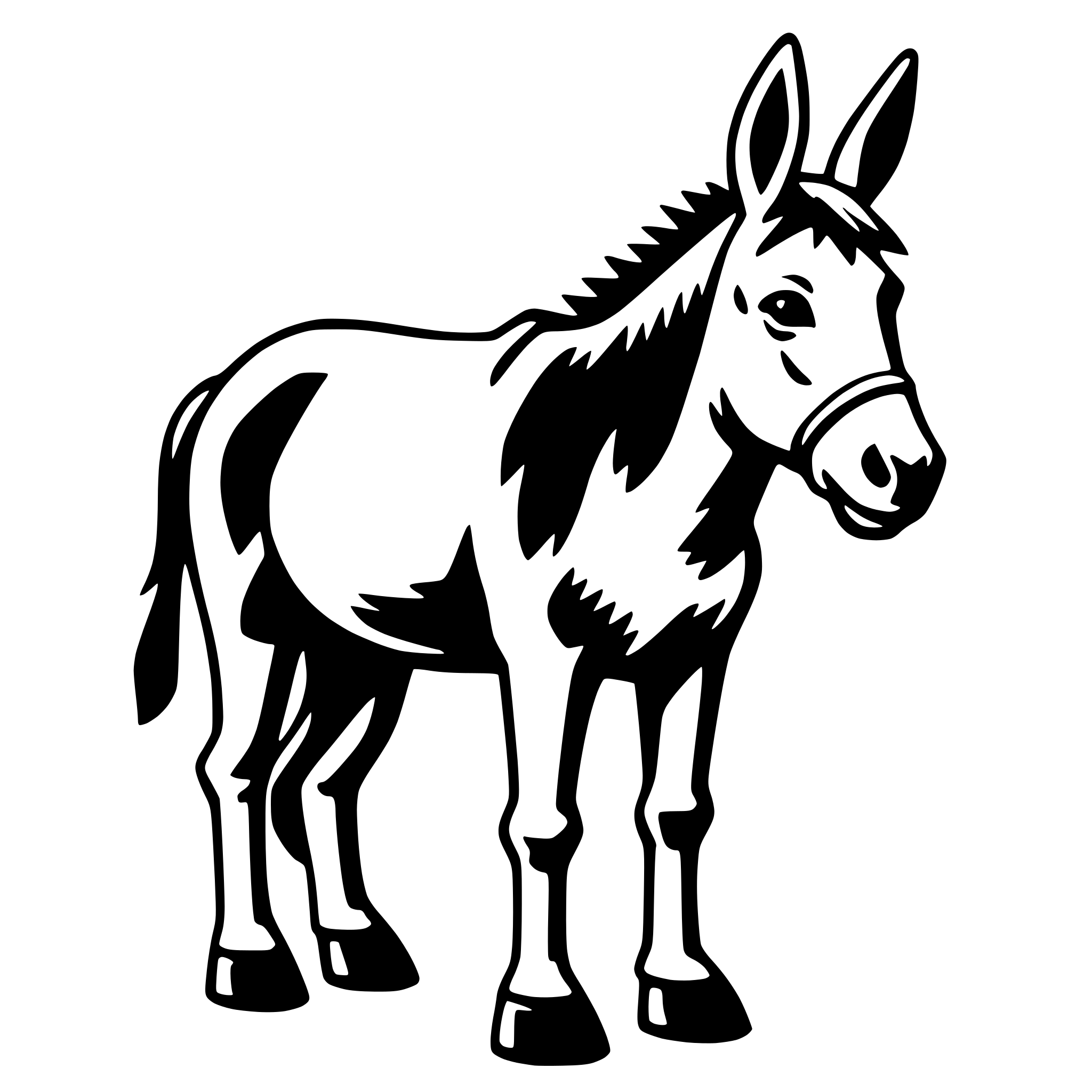 AI-generated SVG of a donkey