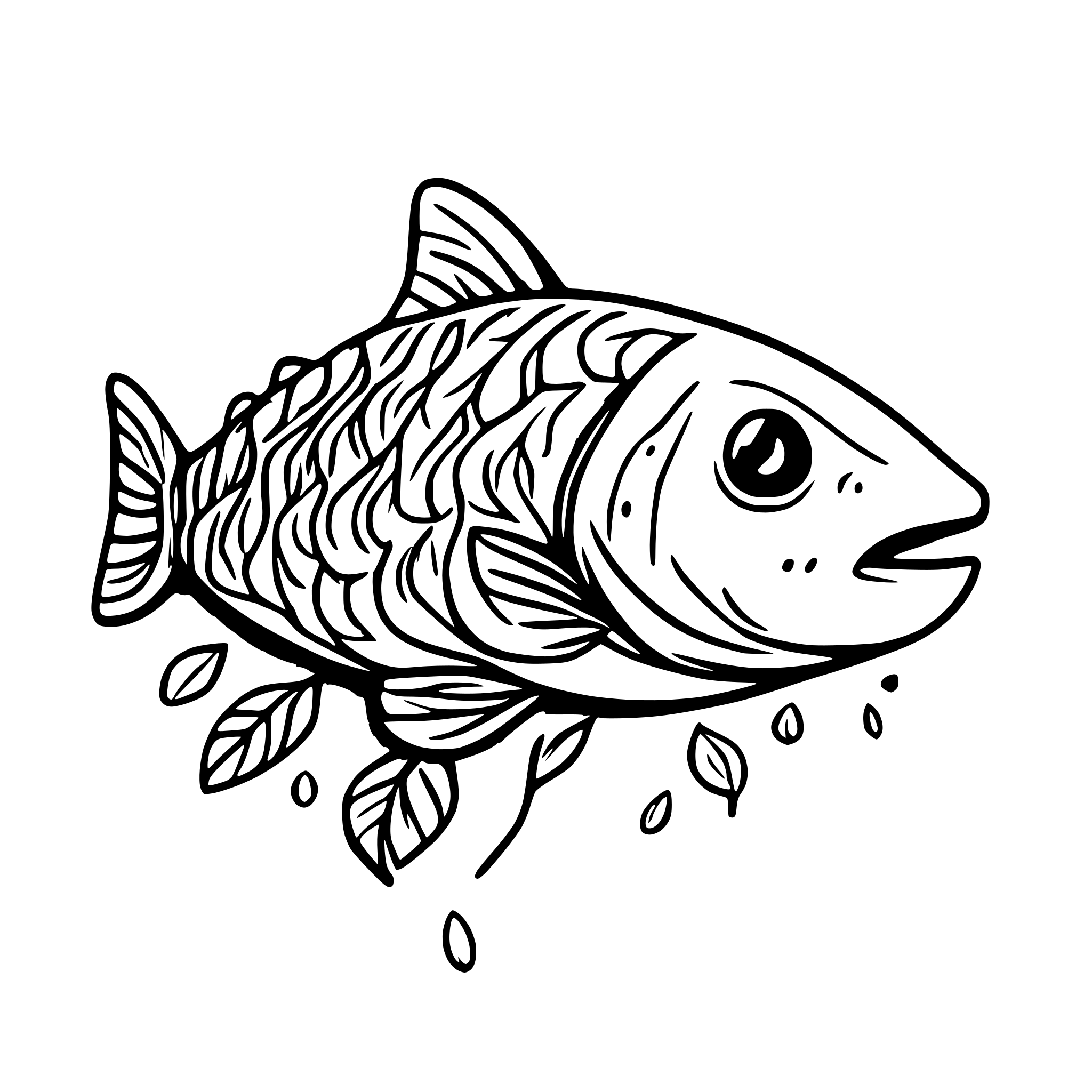 AI-generated SVG of 'carp'