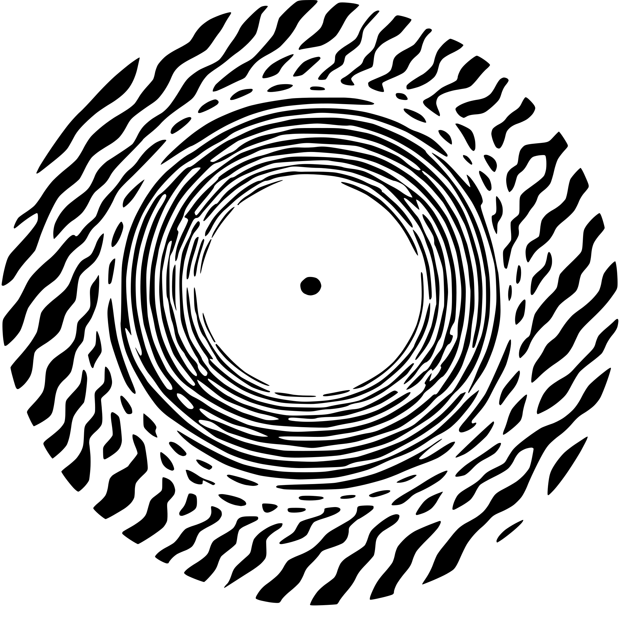 AI-generated SVG of 'A series of concentric circles, each with a distinct size and opacity, radiating from a central point, evoking the idea of ripples in water, symbolizing the impact of individual actions on a larger movement.'