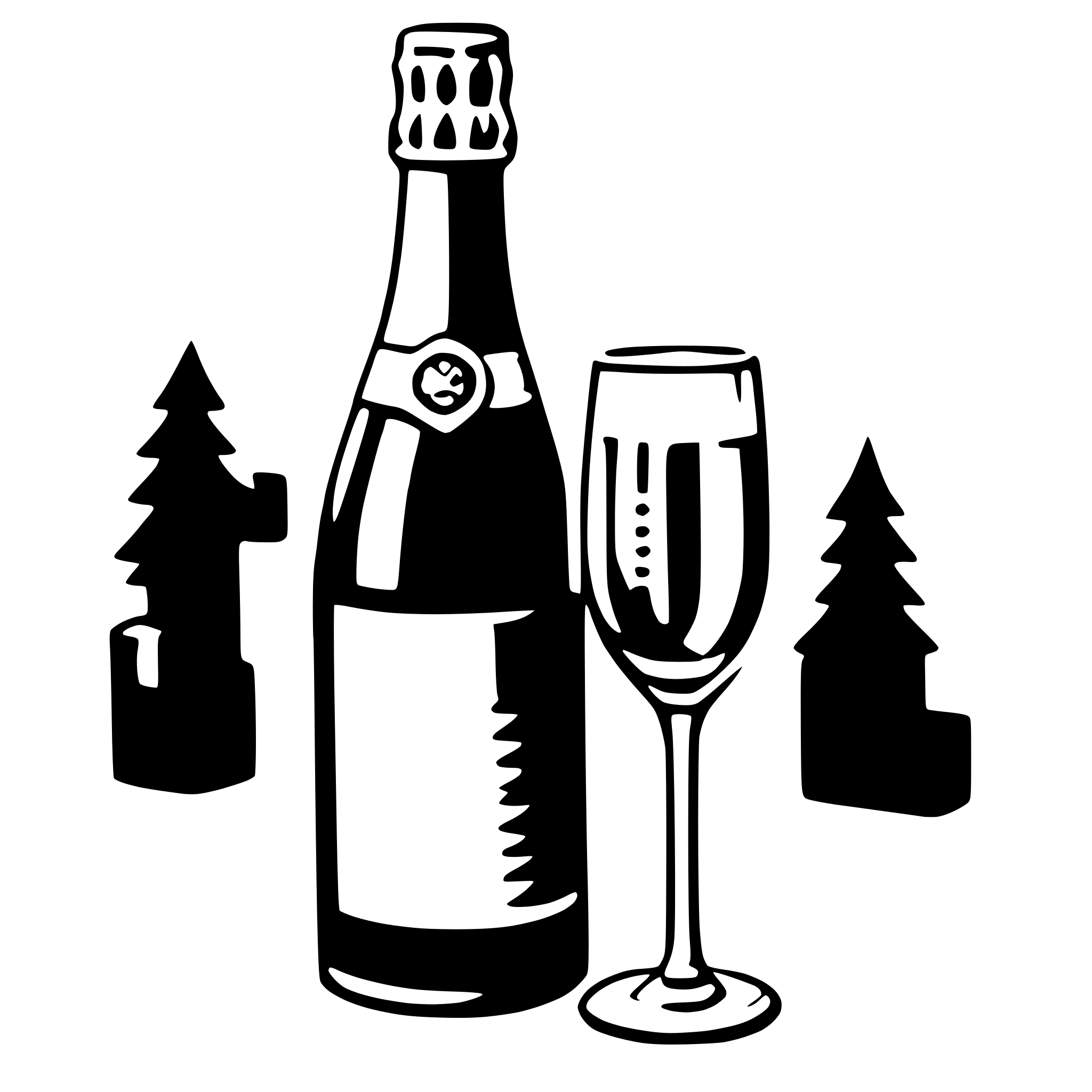 AI-generated SVG of a champagne