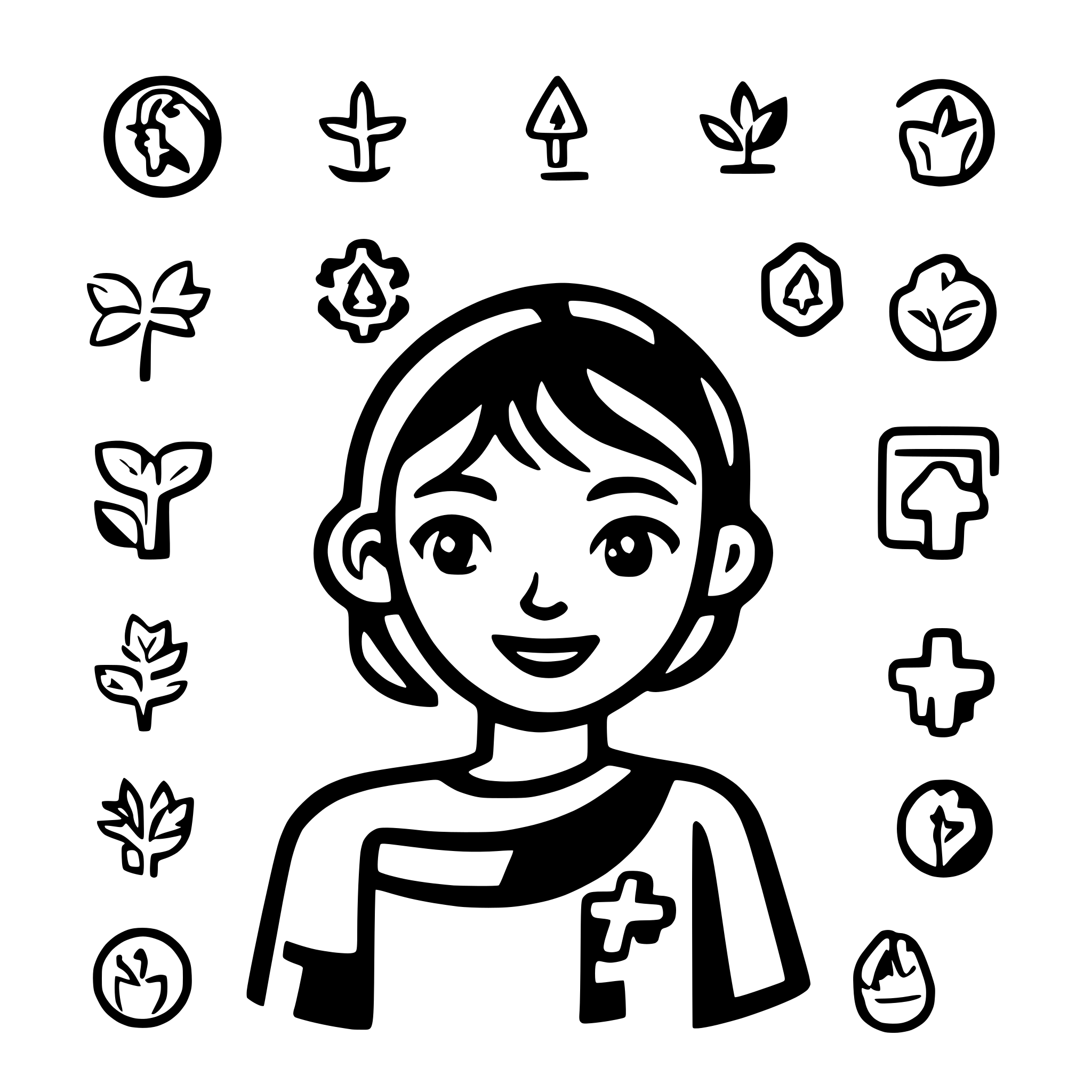 AI-generated SVG of a Autism awareness and neurodiversity support concept vector illustration. Line icons show behavior signs, therapy, emotional communication and inclusive education for children