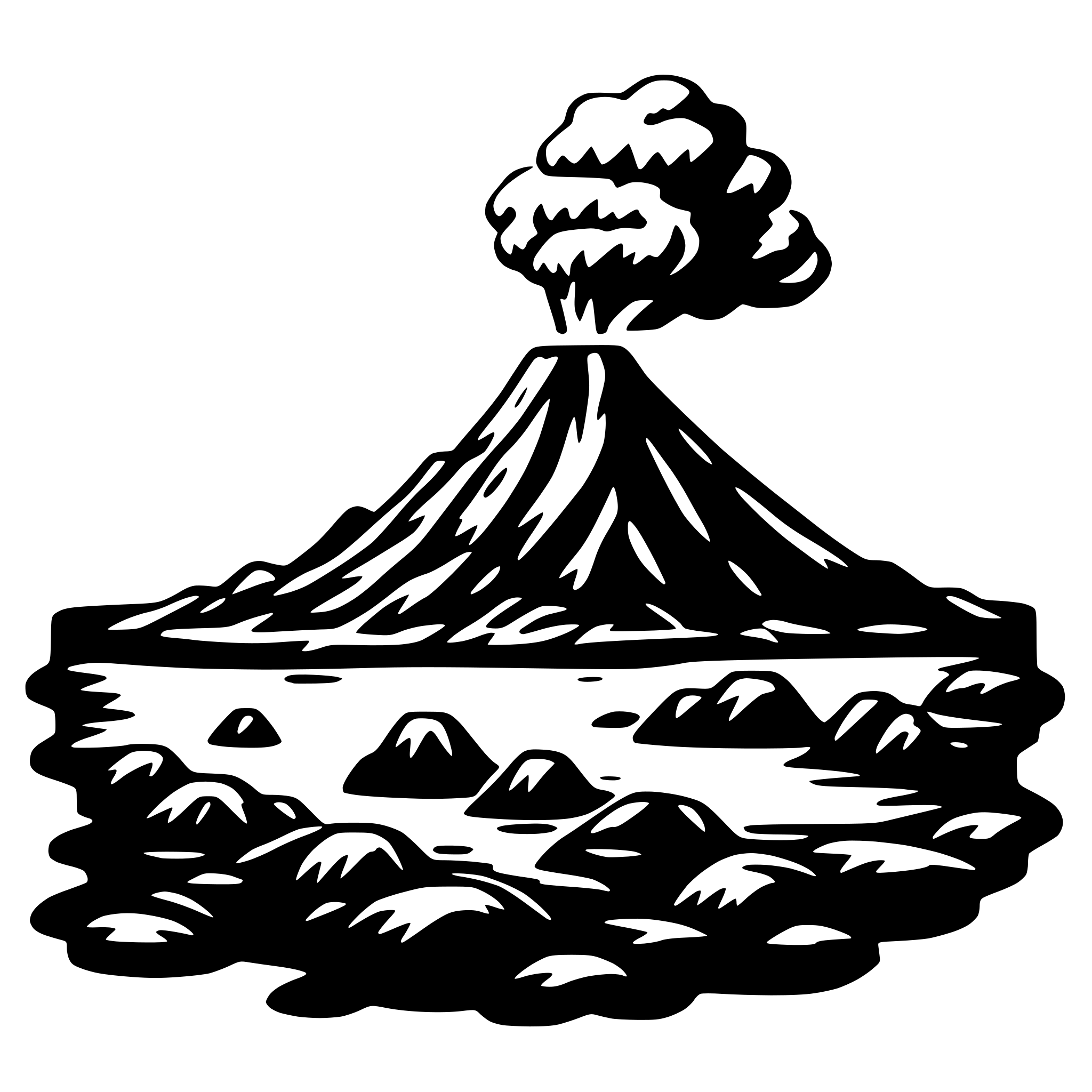 AI-generated SVG of a underwater volcano