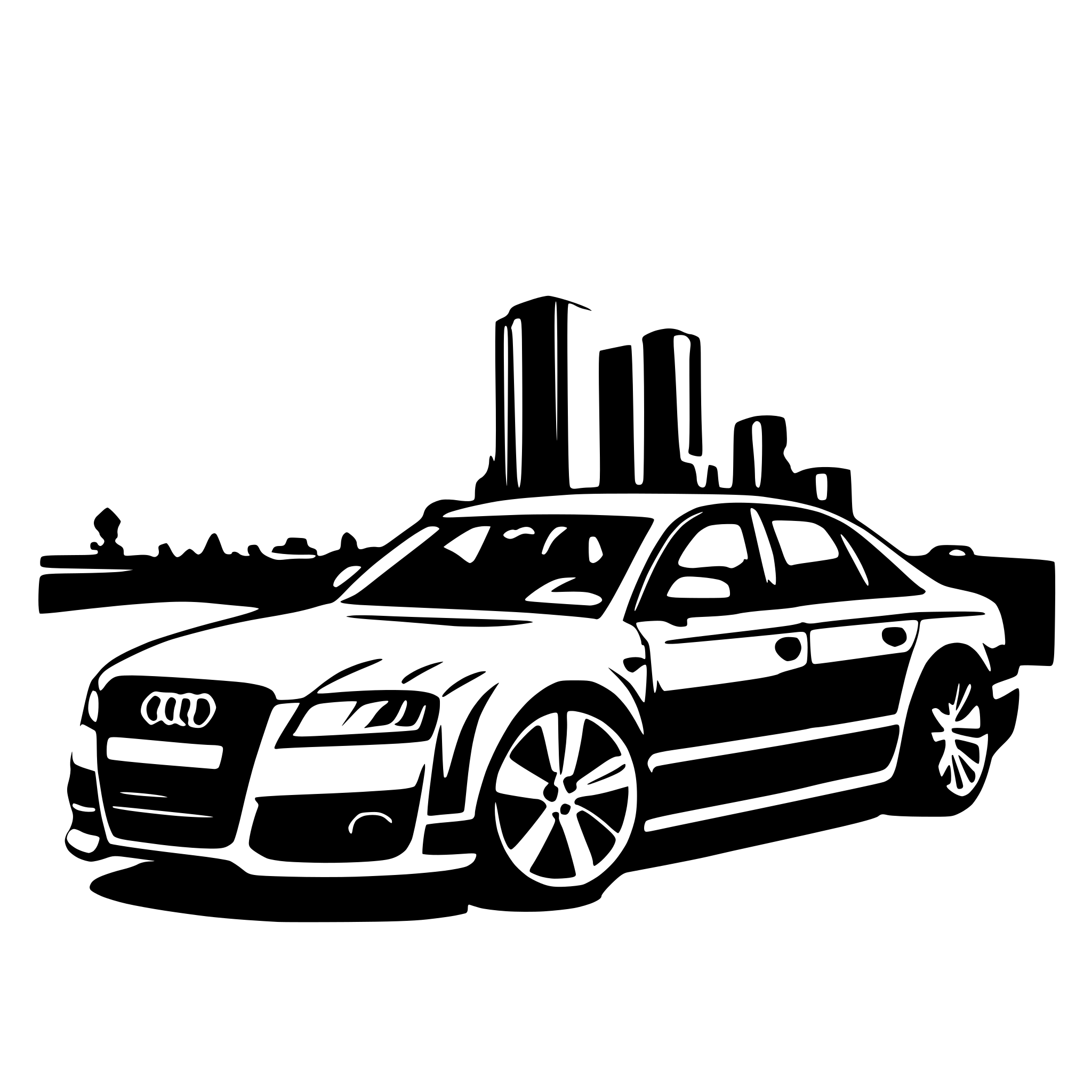 AI-generated SVG of 'audi s8 d2'