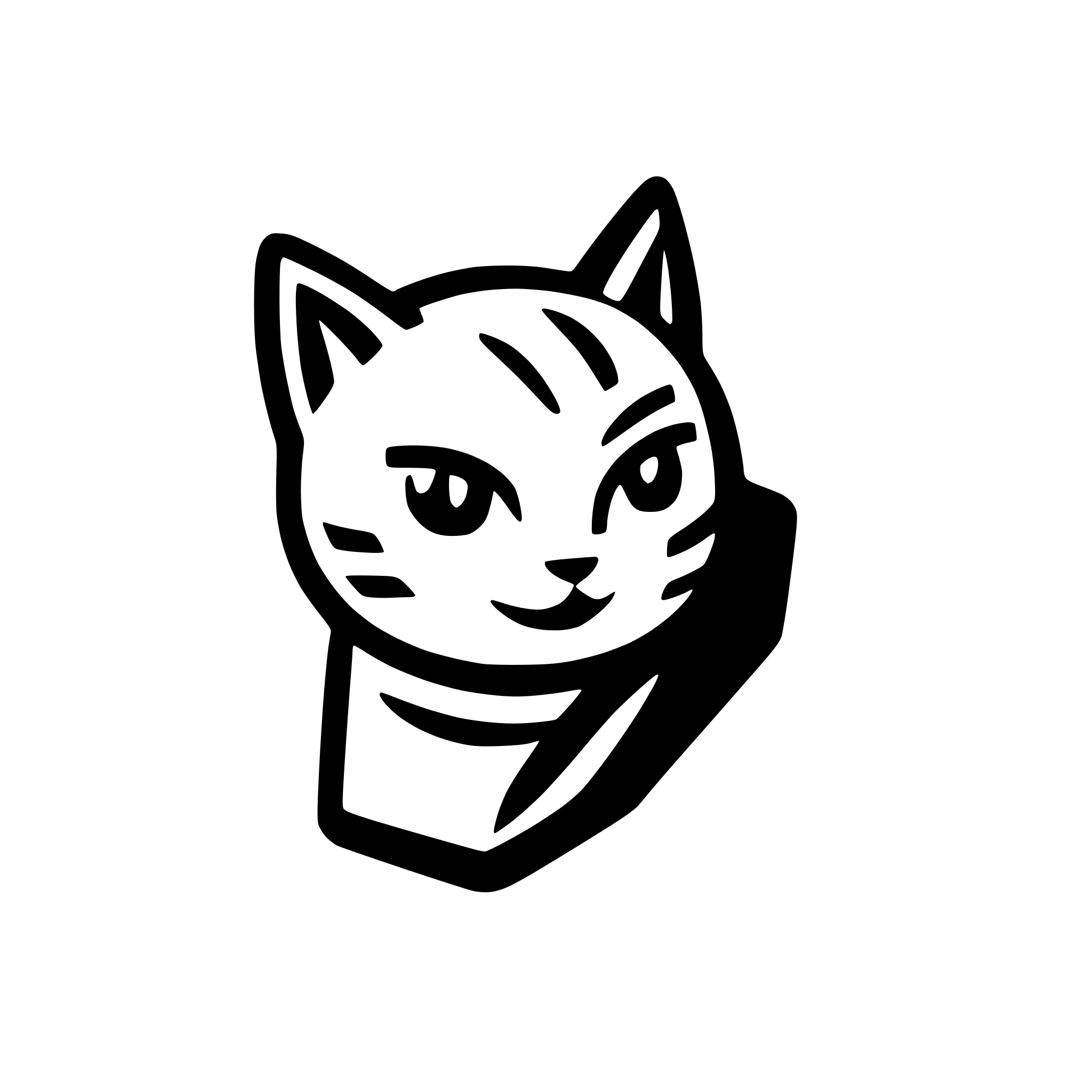 AI-generated SVG of a cat head