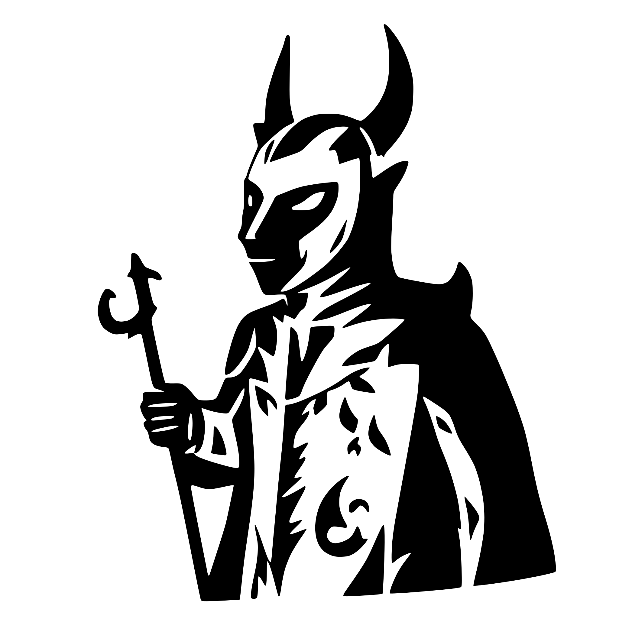 AI-generated SVG of a medieval devil