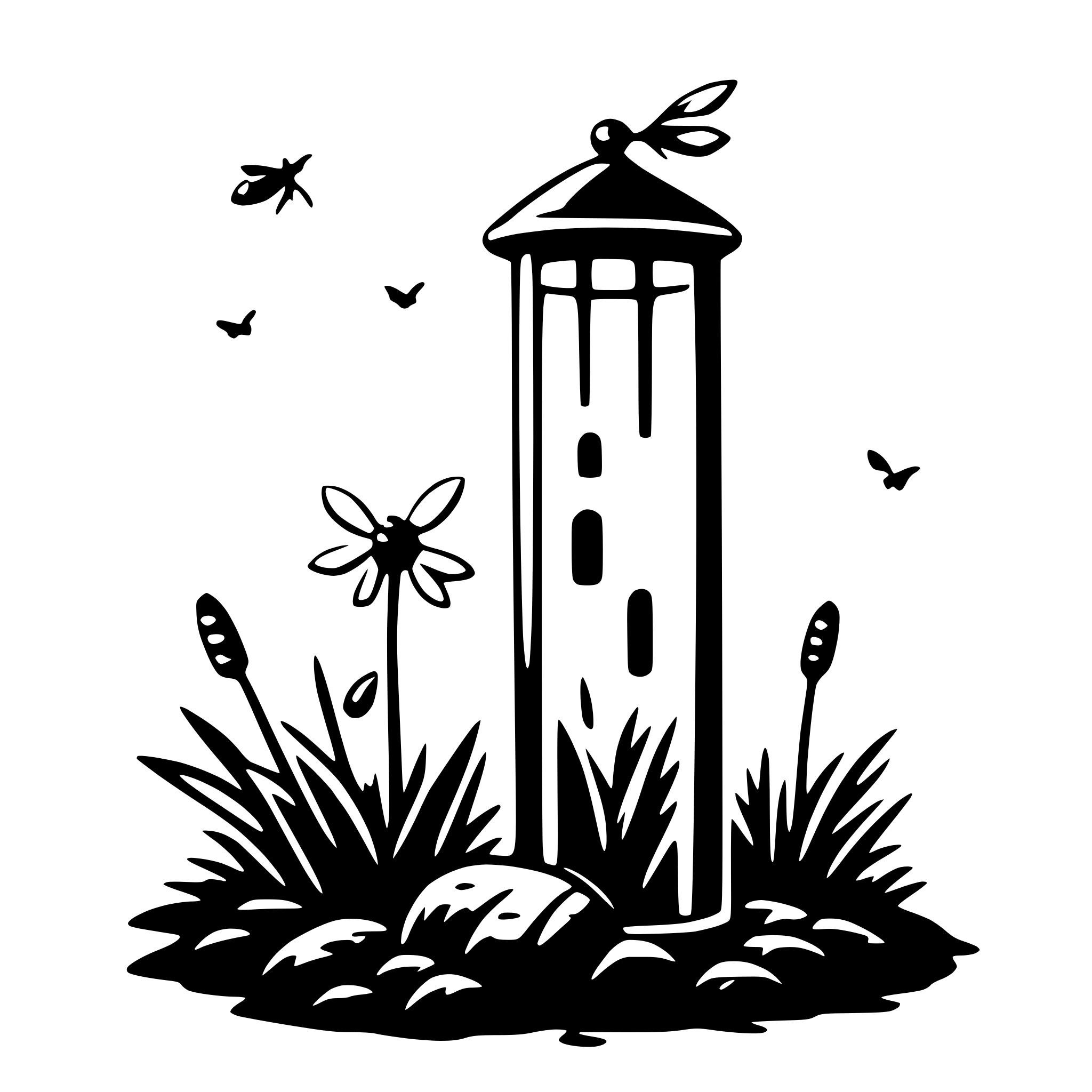 AI-generated SVG of 'fireflies'