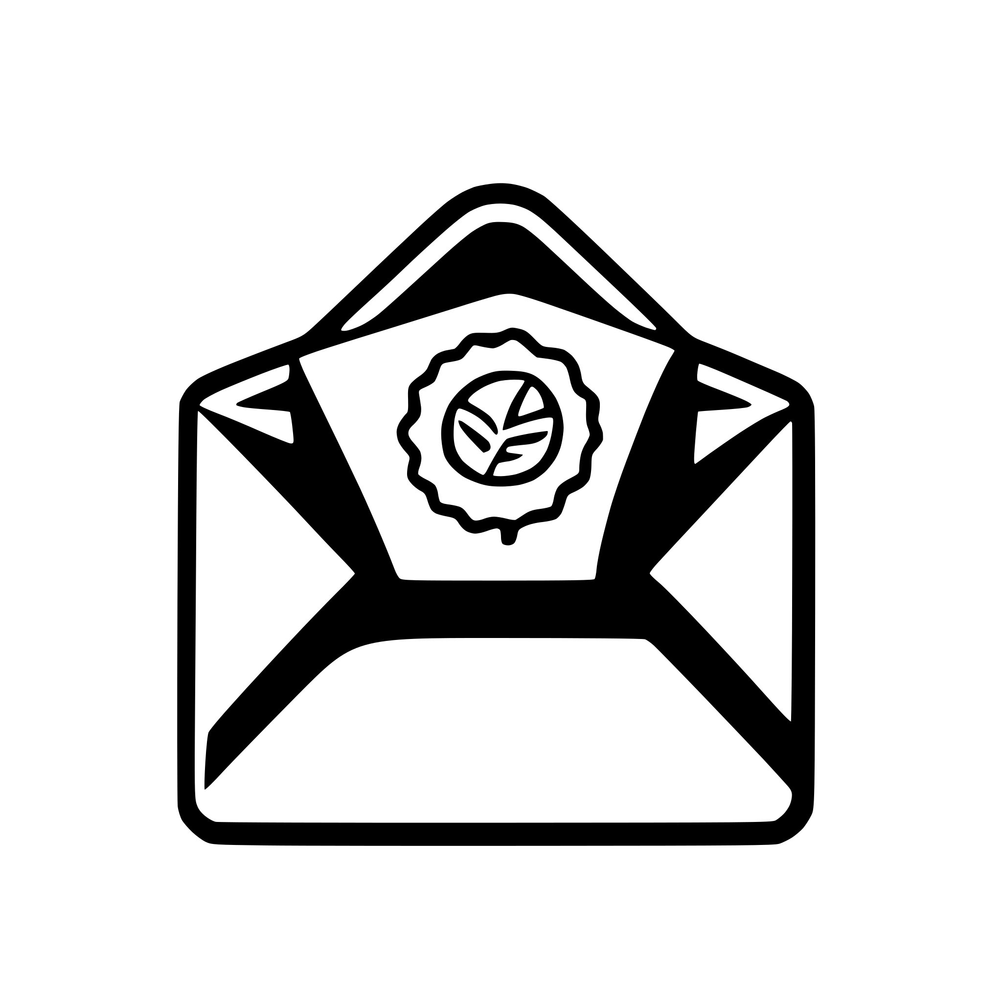 AI-generated SVG of 'envelope with wax seal'