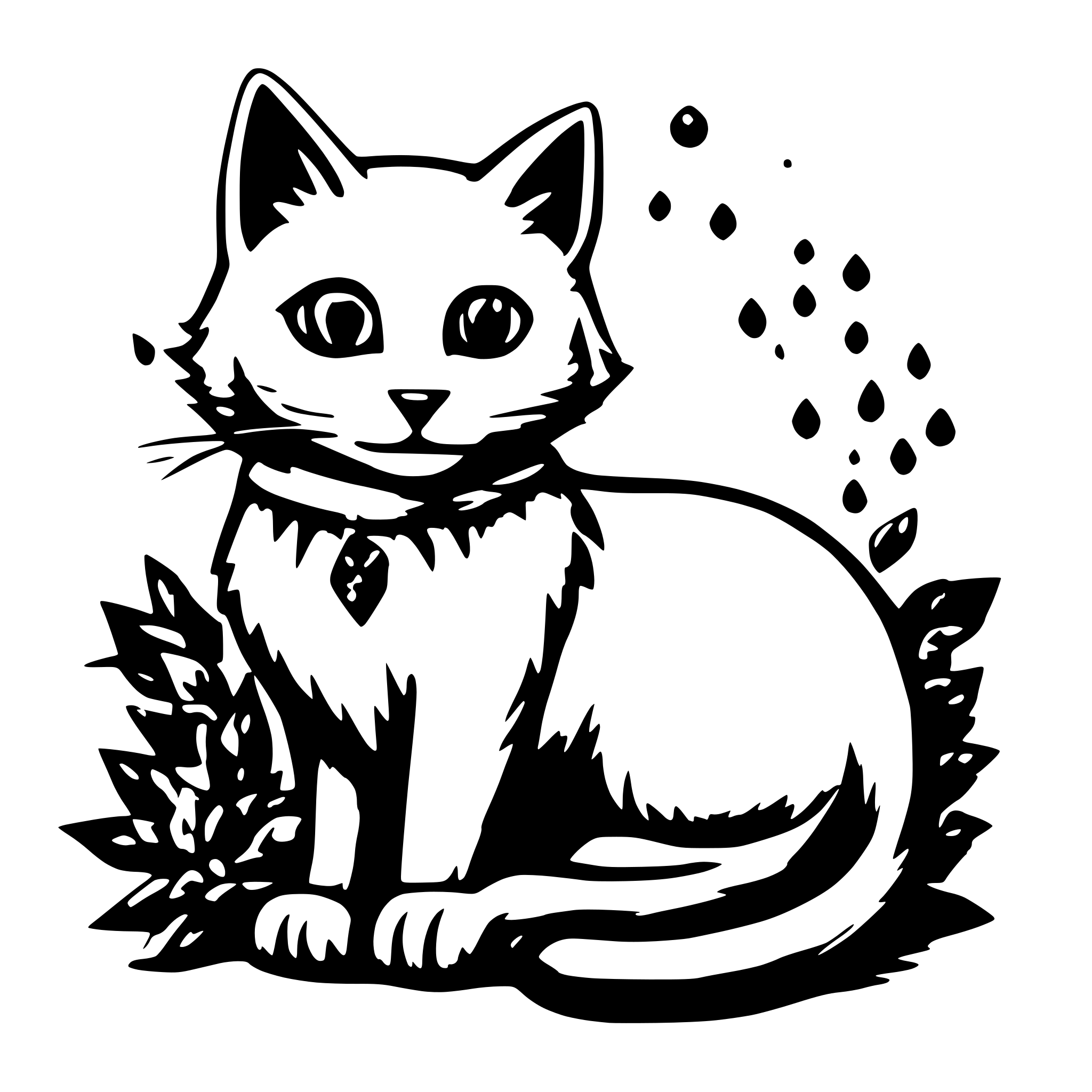 AI-generated SVG of a christmas cat