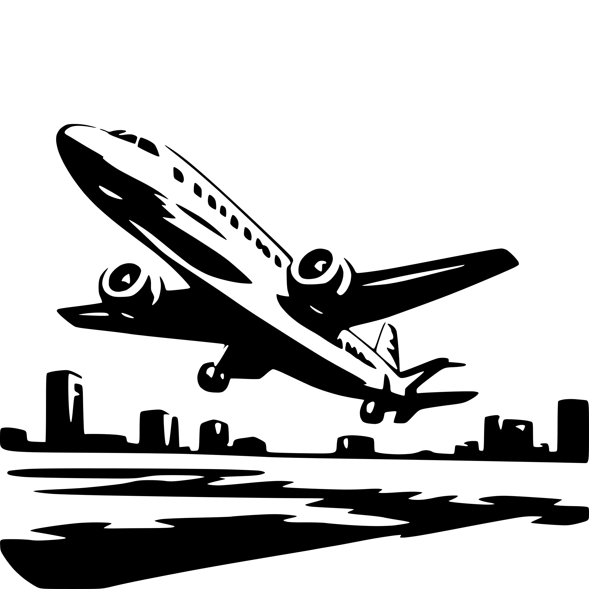 AI-generated SVG of 'An airplane taking off dramatically'