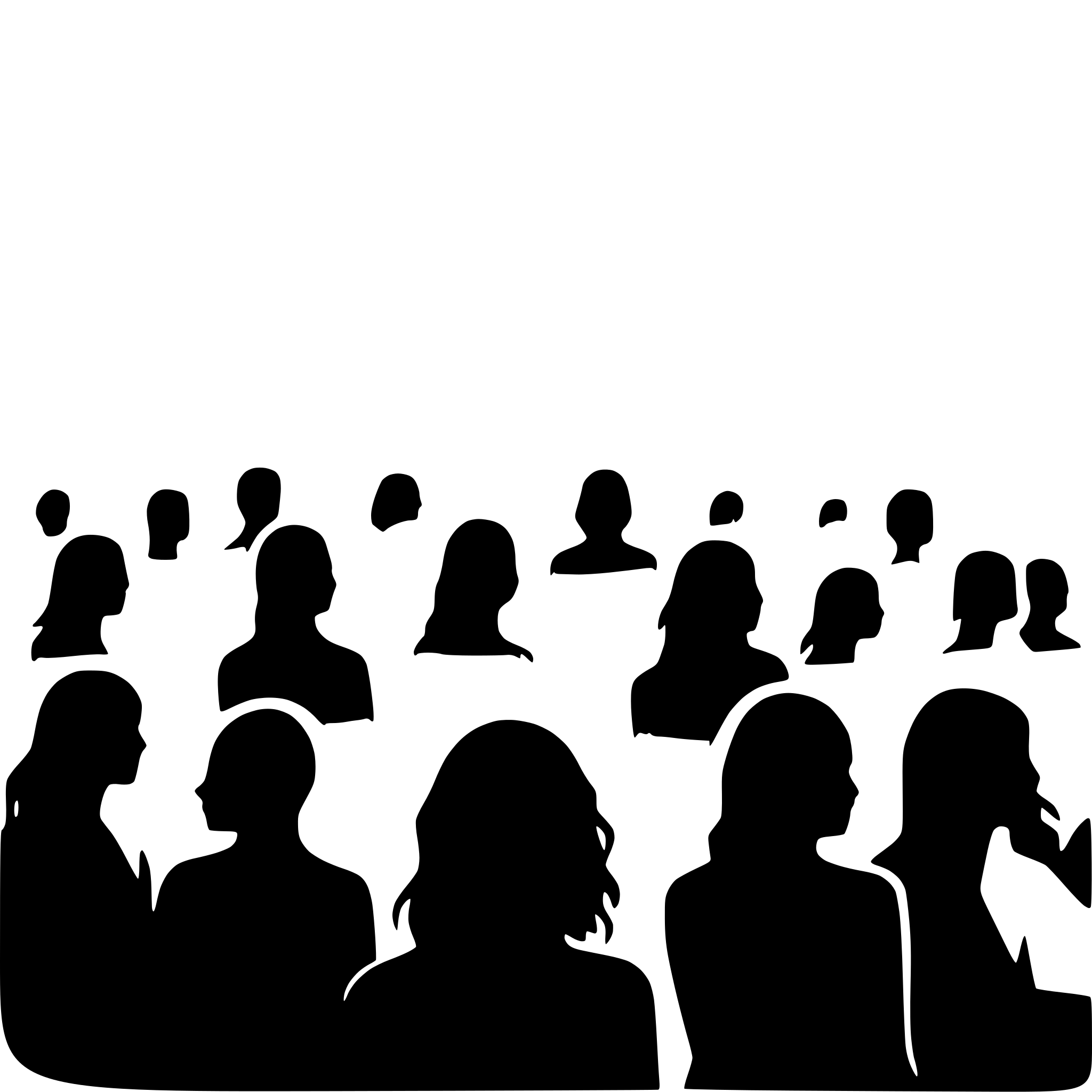 AI-generated SVG of a Silhouette of a sitting crowd at a concert from behind