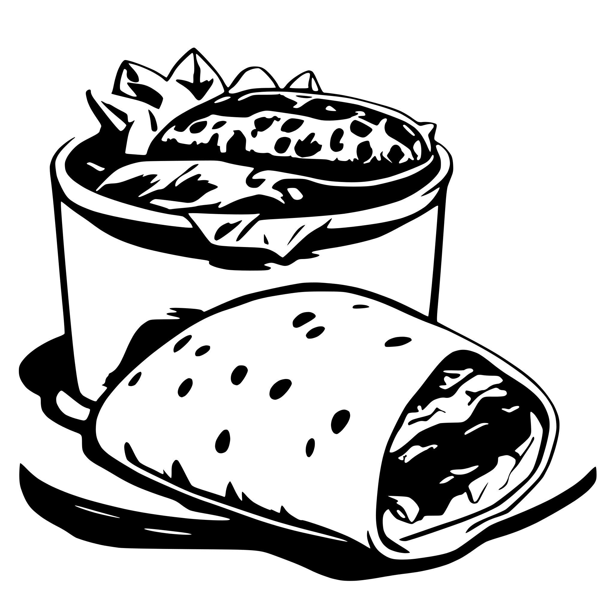 AI-generated SVG of a Breakfast burrito