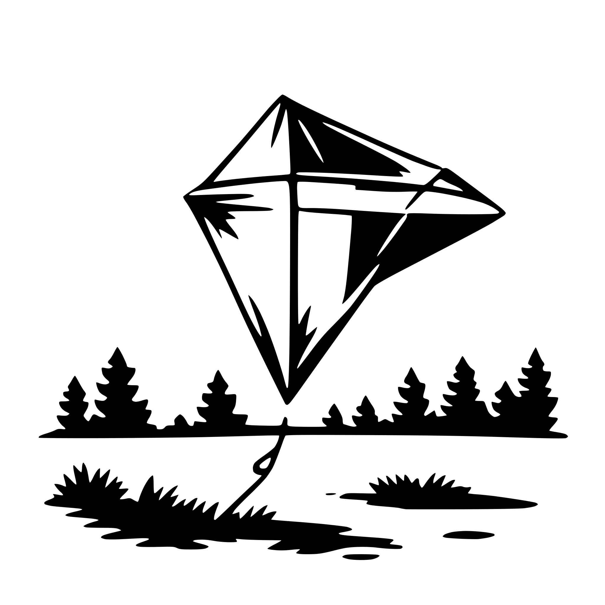 AI-generated SVG of a kite in sky