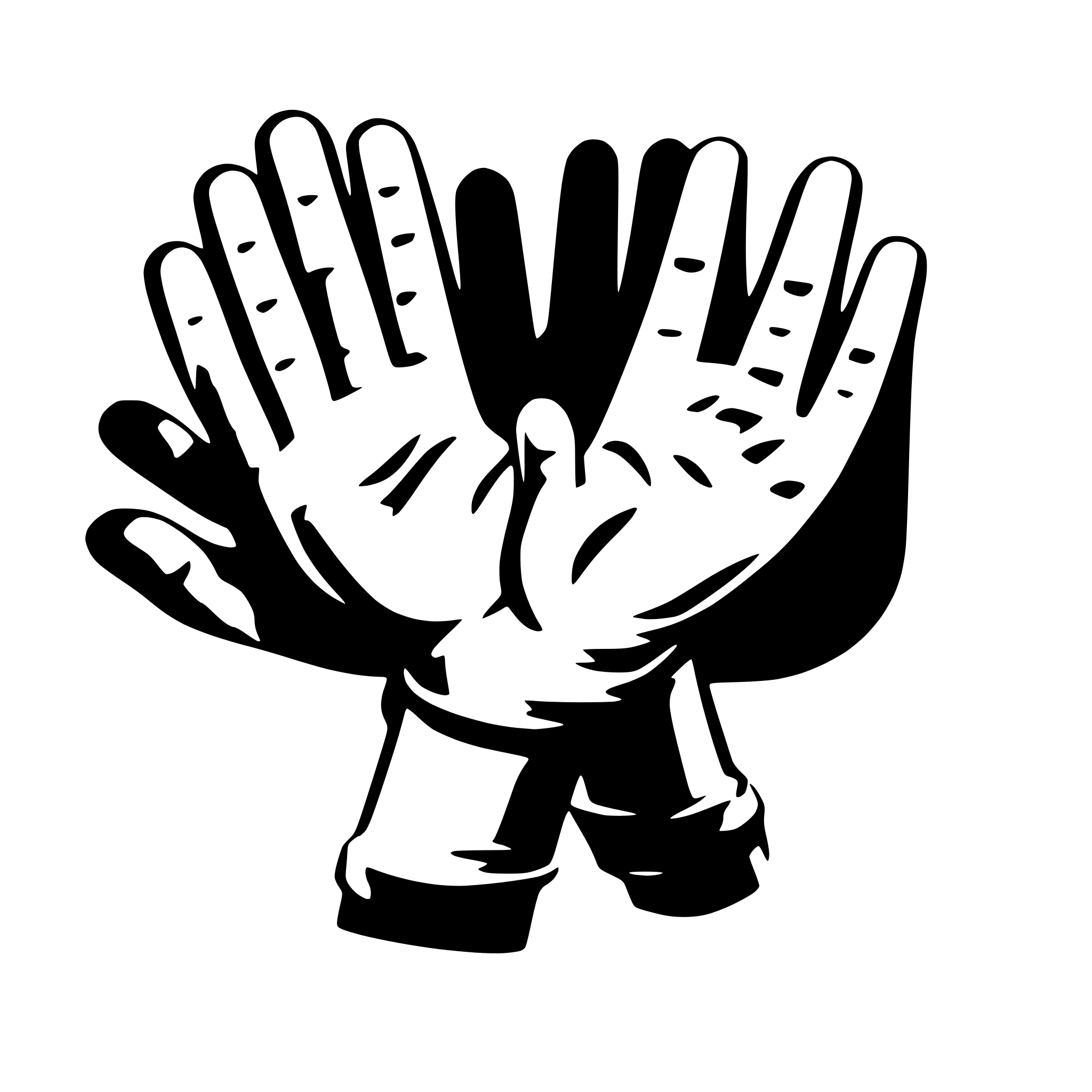 AI-generated SVG of 'childs holdig hands'