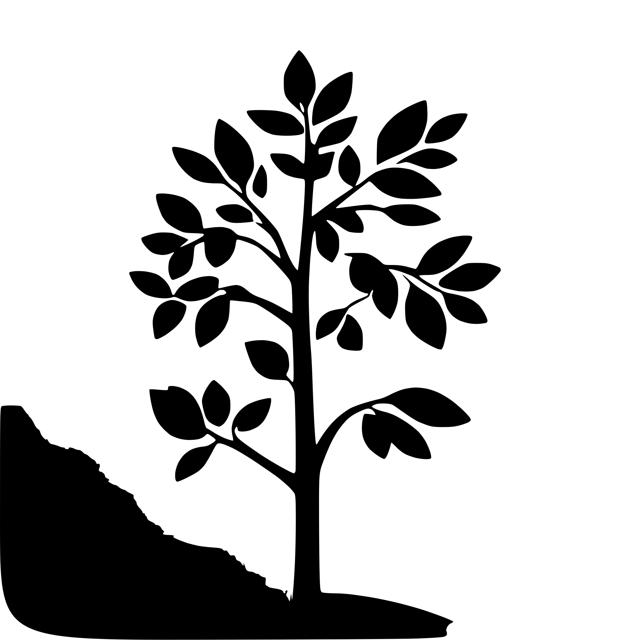 AI-generated SVG of a silhouette of a bush