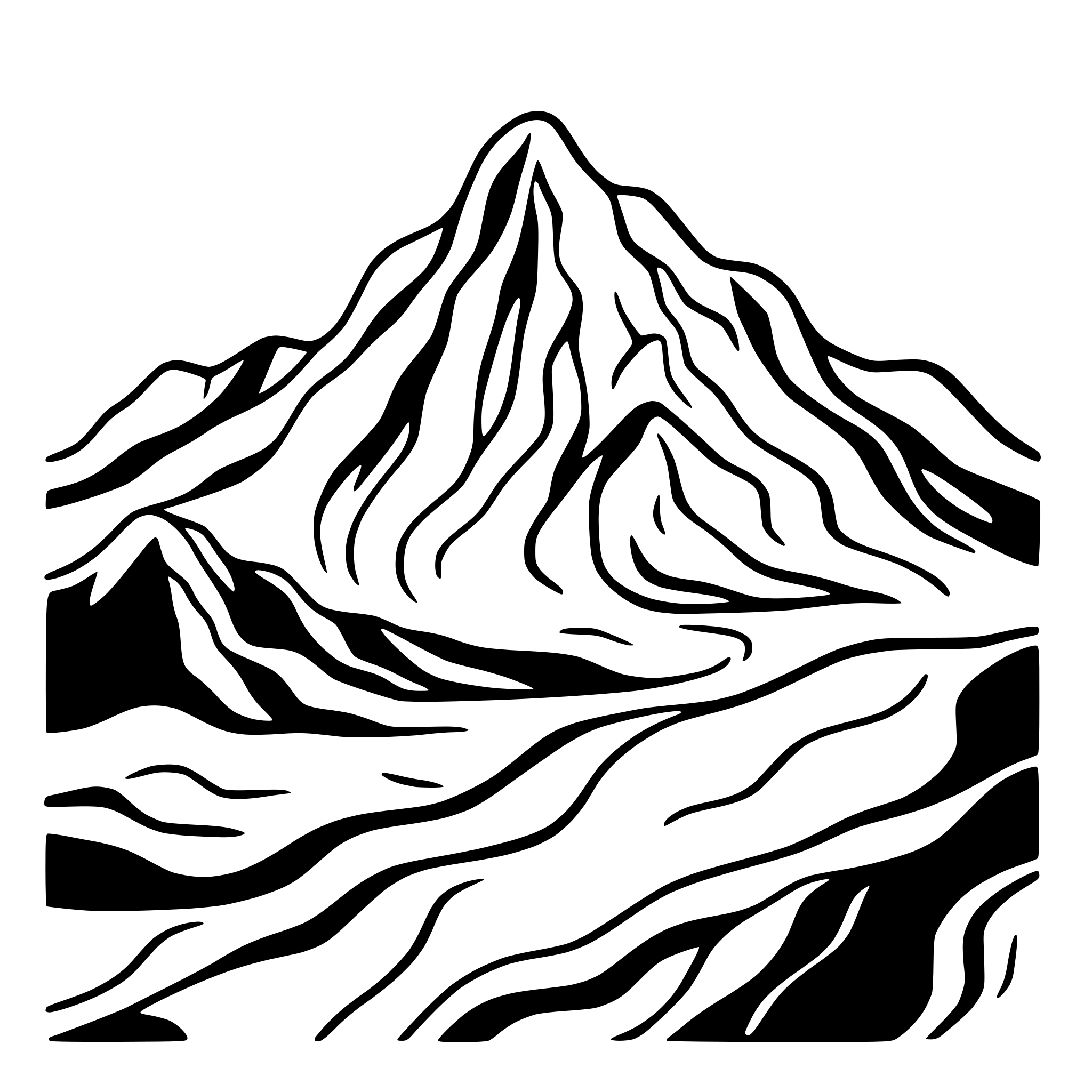 AI-generated SVG of a mountain