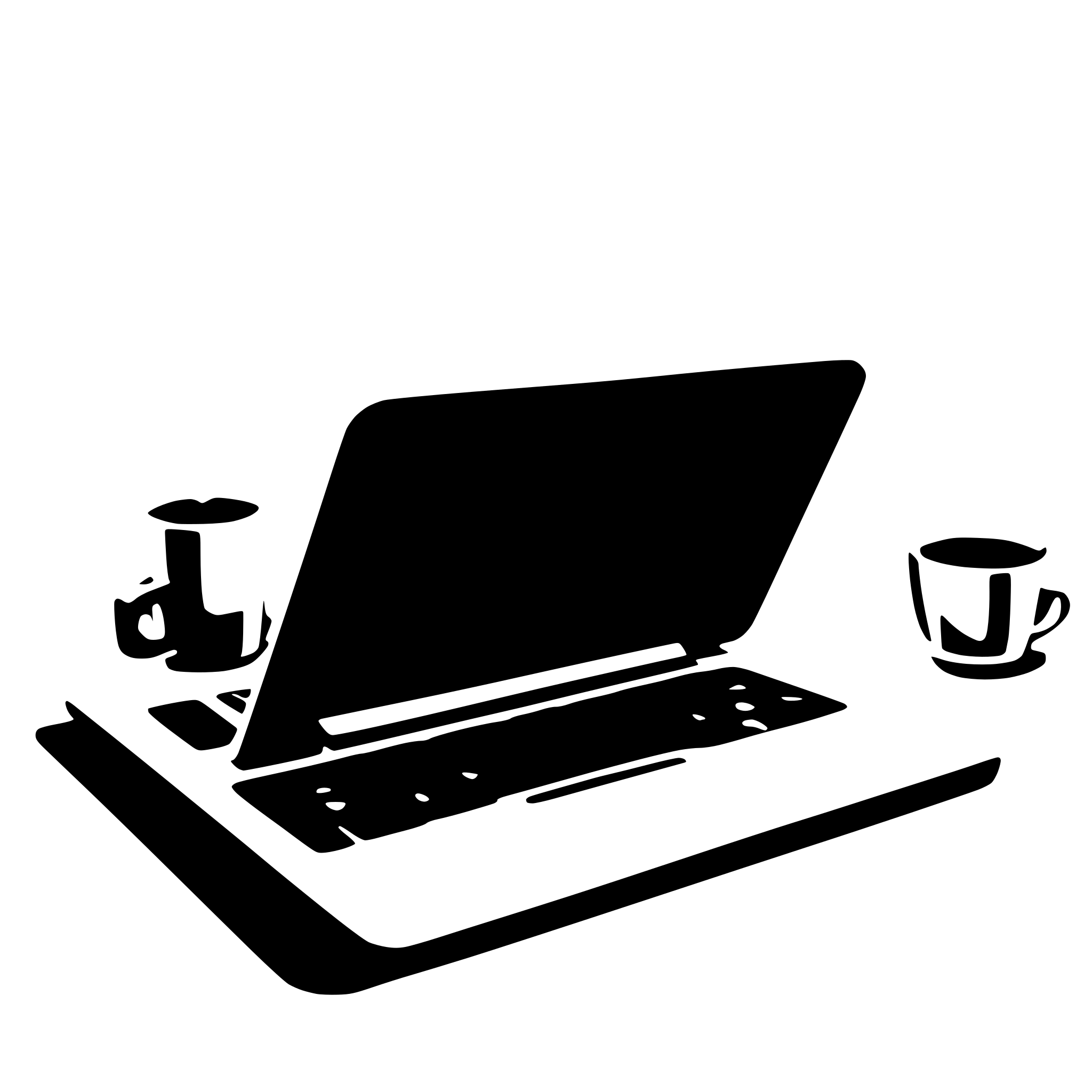 AI-generated SVG of a A sleek laptop open on a modern desk with a cup of coffee beside it. AI-generated SVG of a A sleek laptop open on a modern desk with a cup of coffee beside it.