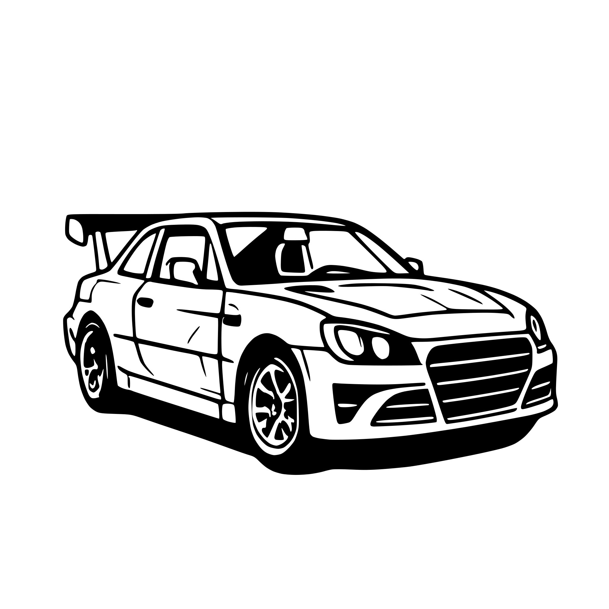 AI-generated SVG of a rally car