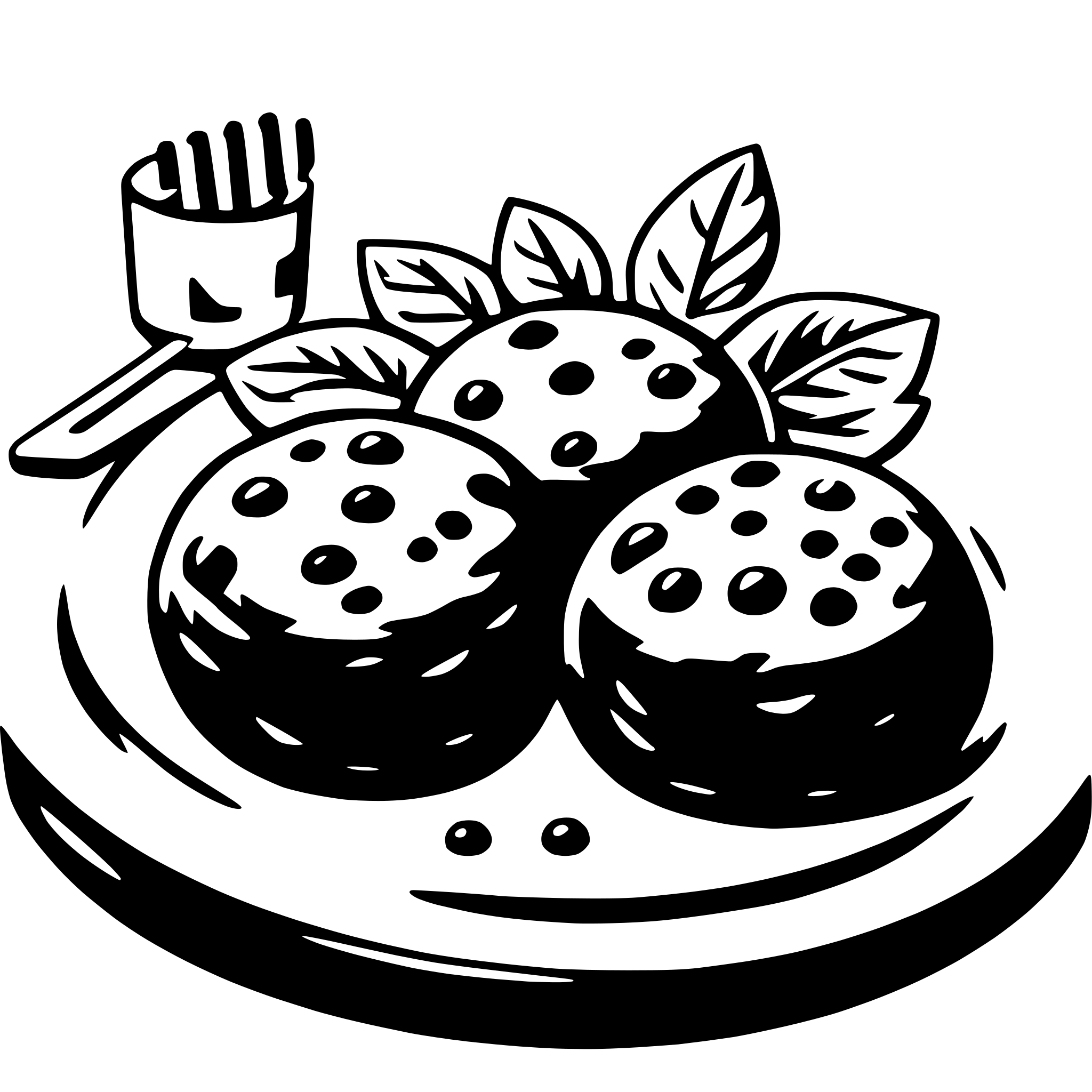 AI-generated SVG of a meat balls