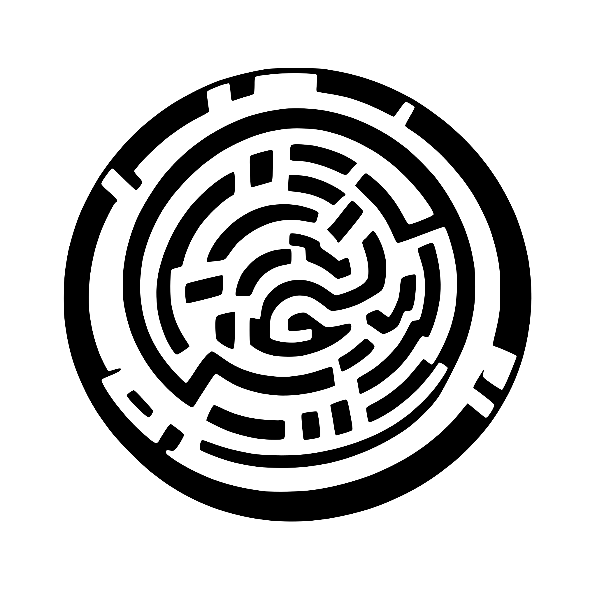 AI-generated SVG of 'voice maze logo'