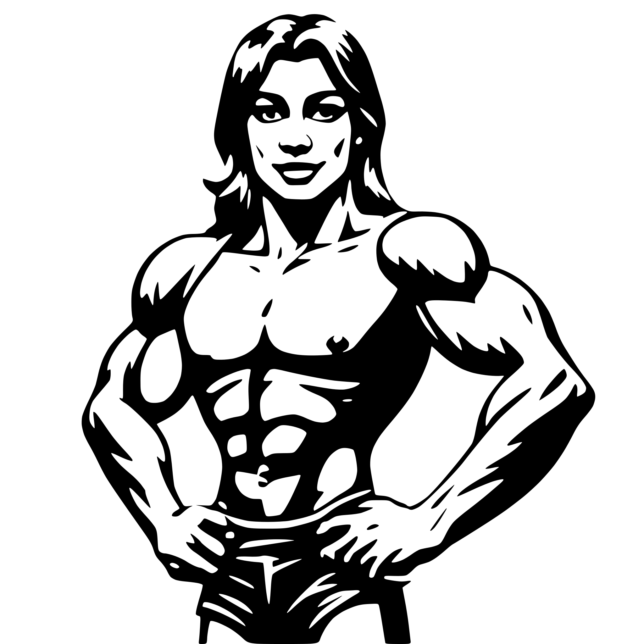 AI-generated SVG of a bodybuilder