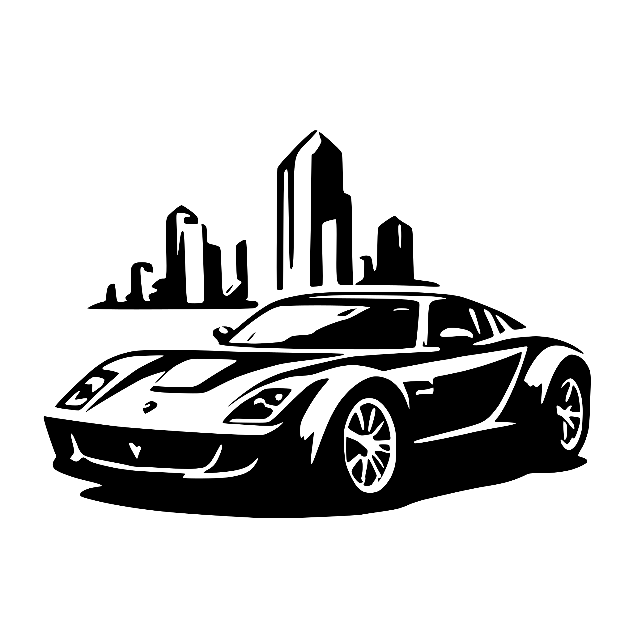 AI-generated SVG of 'supercar'