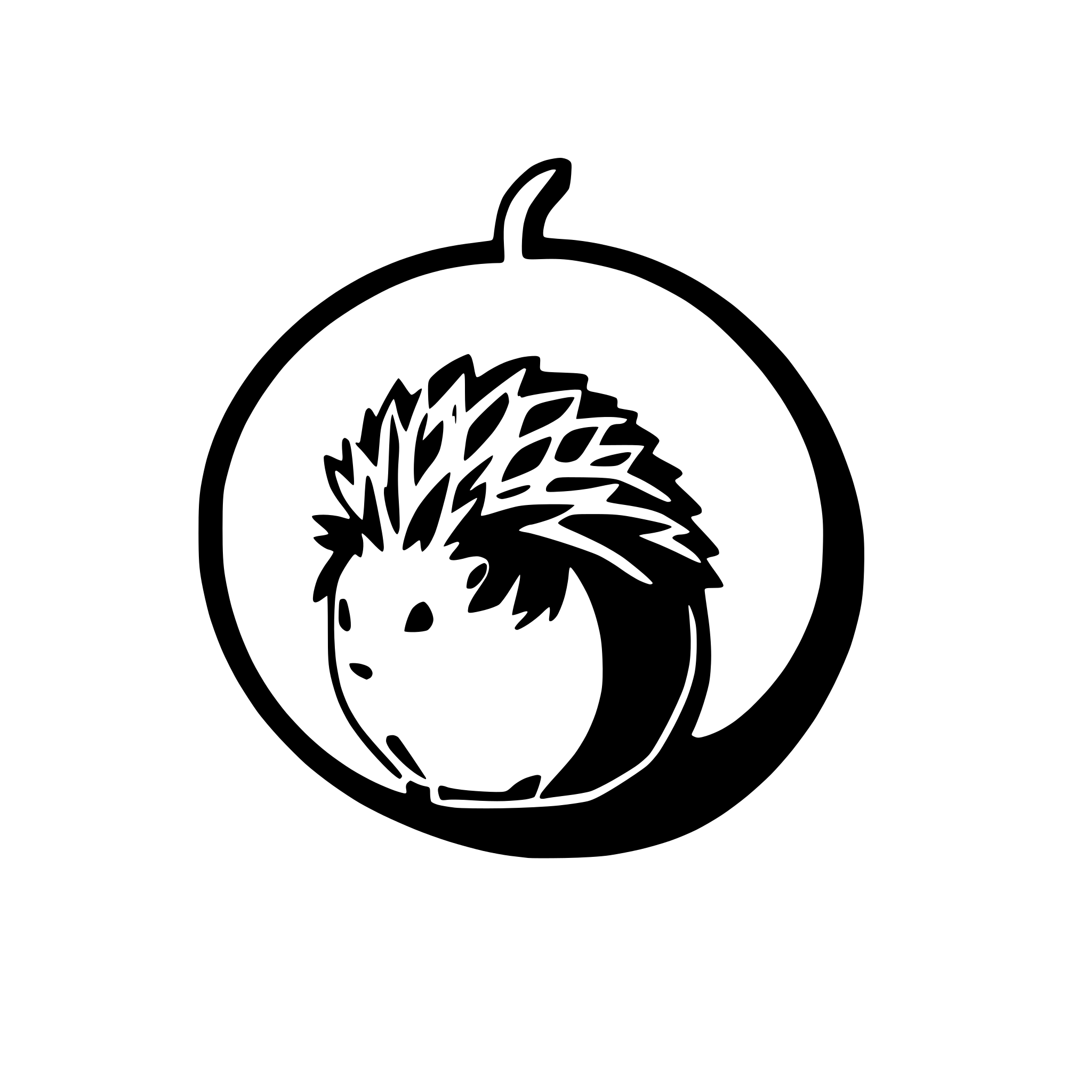 AI-generated SVG of a Create a color image of a hedgehog with green needles, on the back of a red apple