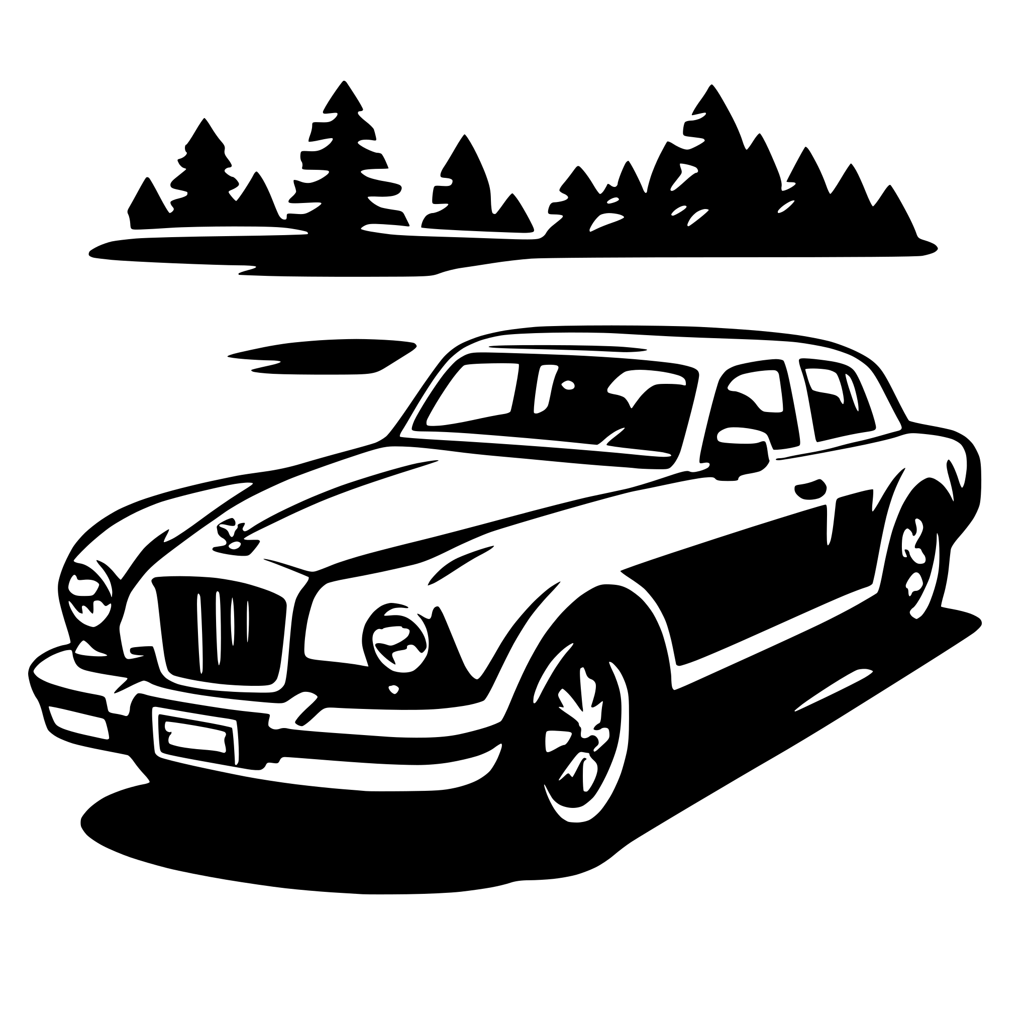 AI-generated SVG of a luxury car