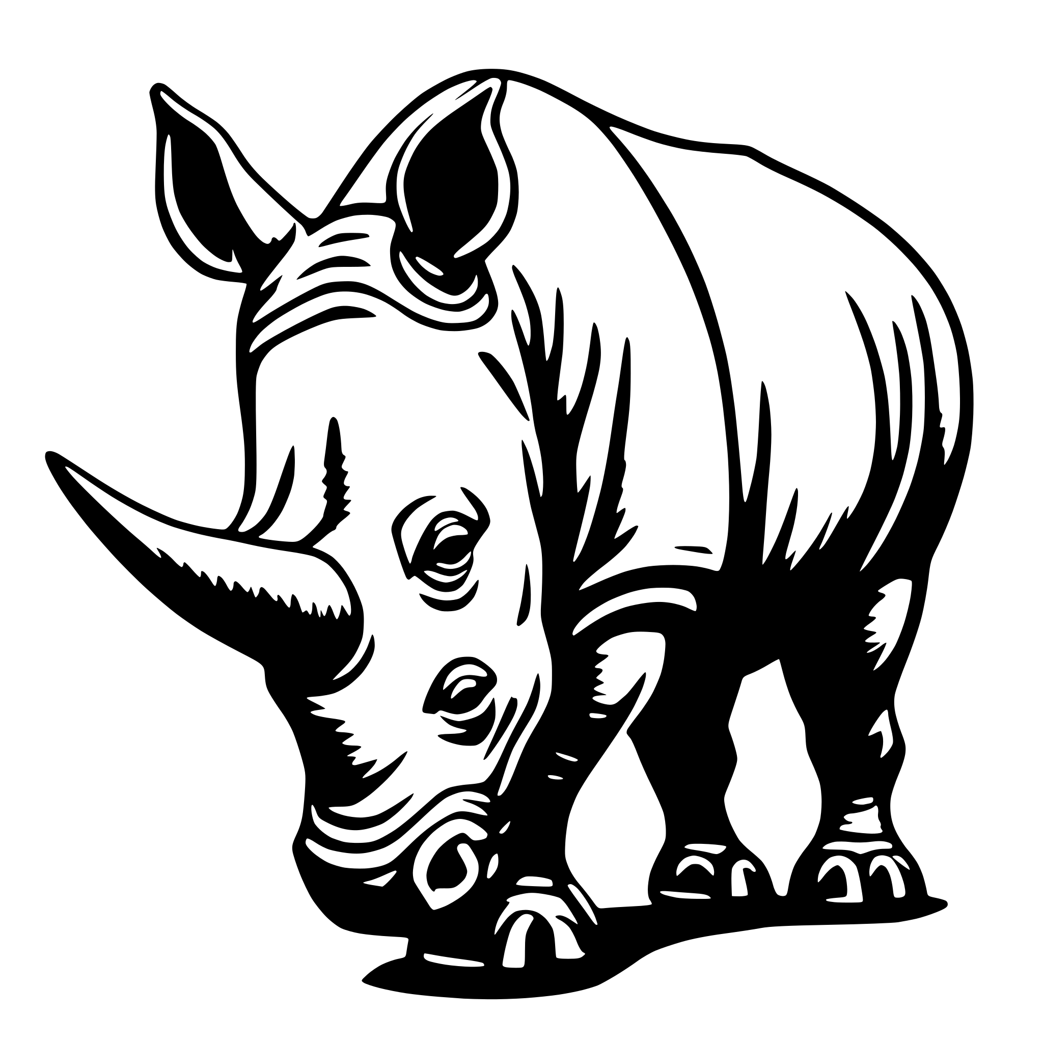 AI-generated SVG of a rhinoceros