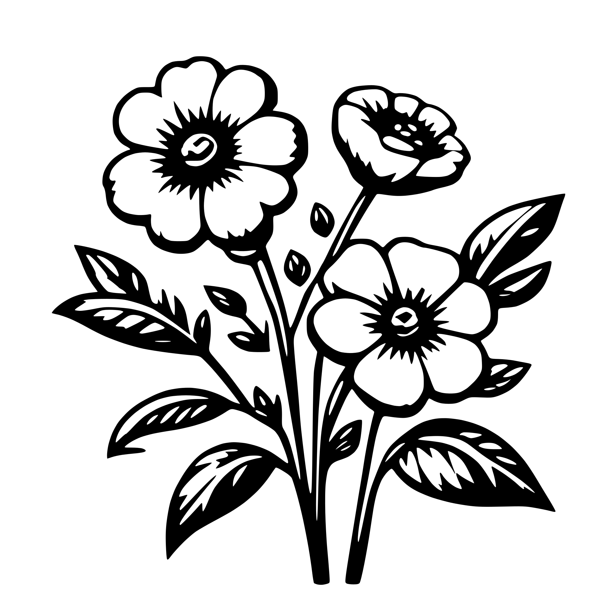 AI-generated SVG of 'flowers'