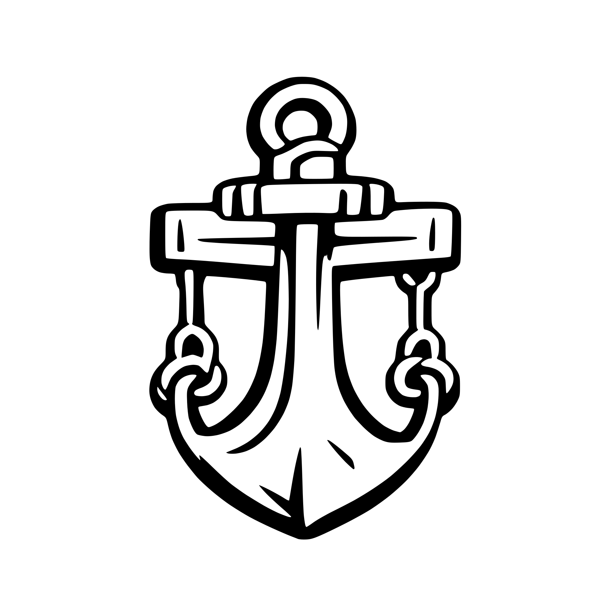 AI-generated SVG of a stylized anchor with chain link